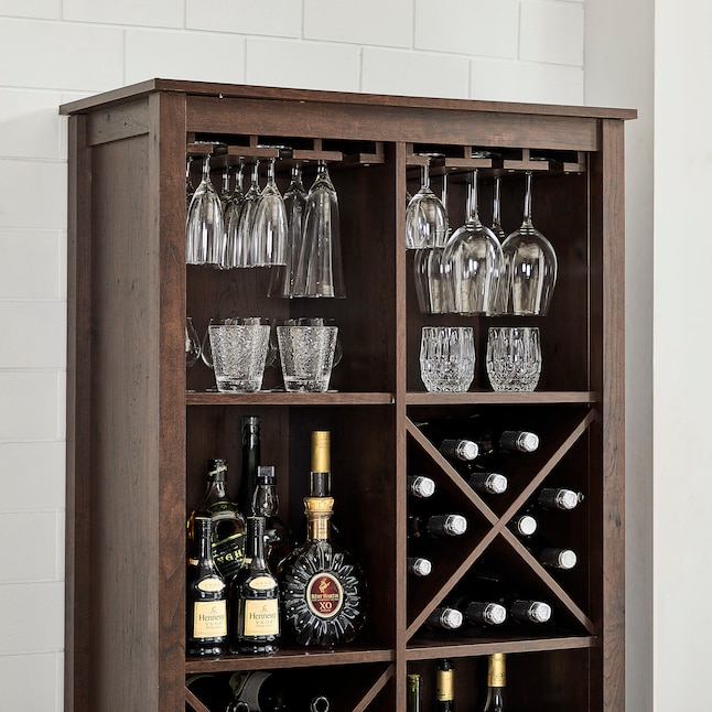Home Source Industries Arms 32-in x 72-in Brown Rectangle Bar Cabinet ...