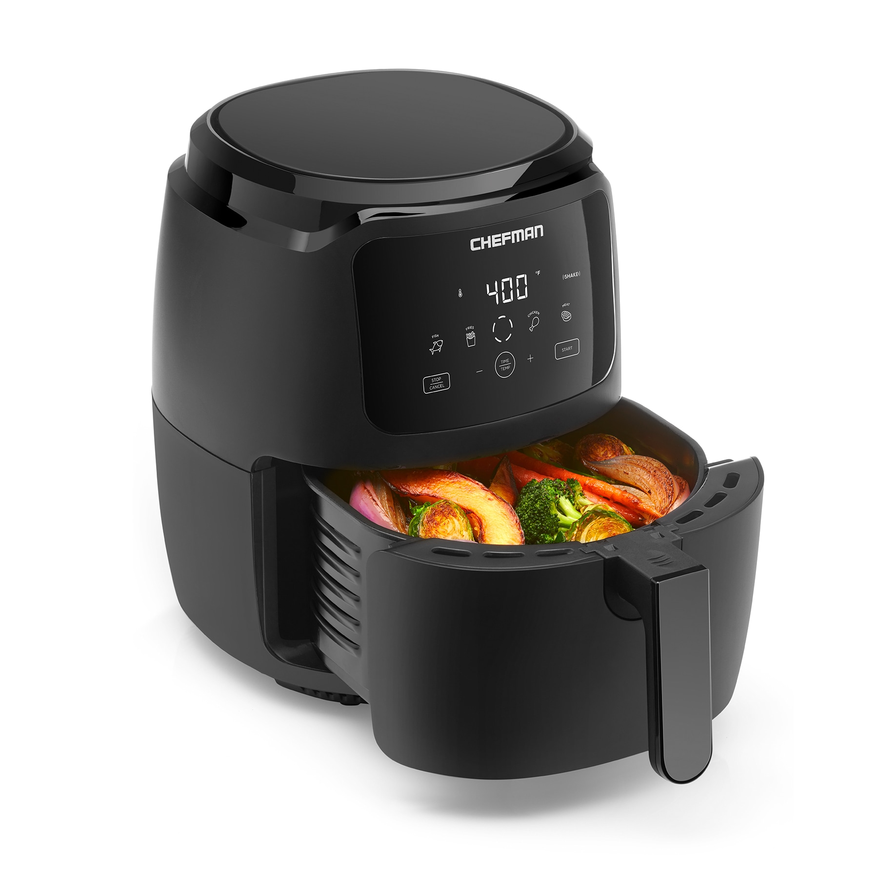 Chefman Matte Black Air Fryer - Touch Control, 1500W, Non-Stick,  Programmable, 5-Quart Capacity, cETLus Safety Listed, Perfect Crisping, 98%  Less Oil in the Air Fryers department at