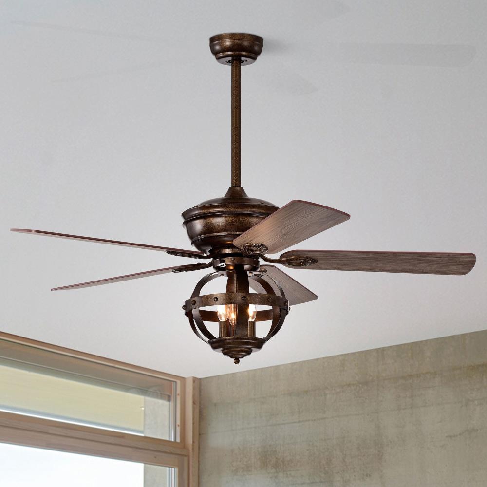 Parrot Uncle 52-in Oil Rubbed Bronze Ceiling Fan with Remote (5-Blade ...