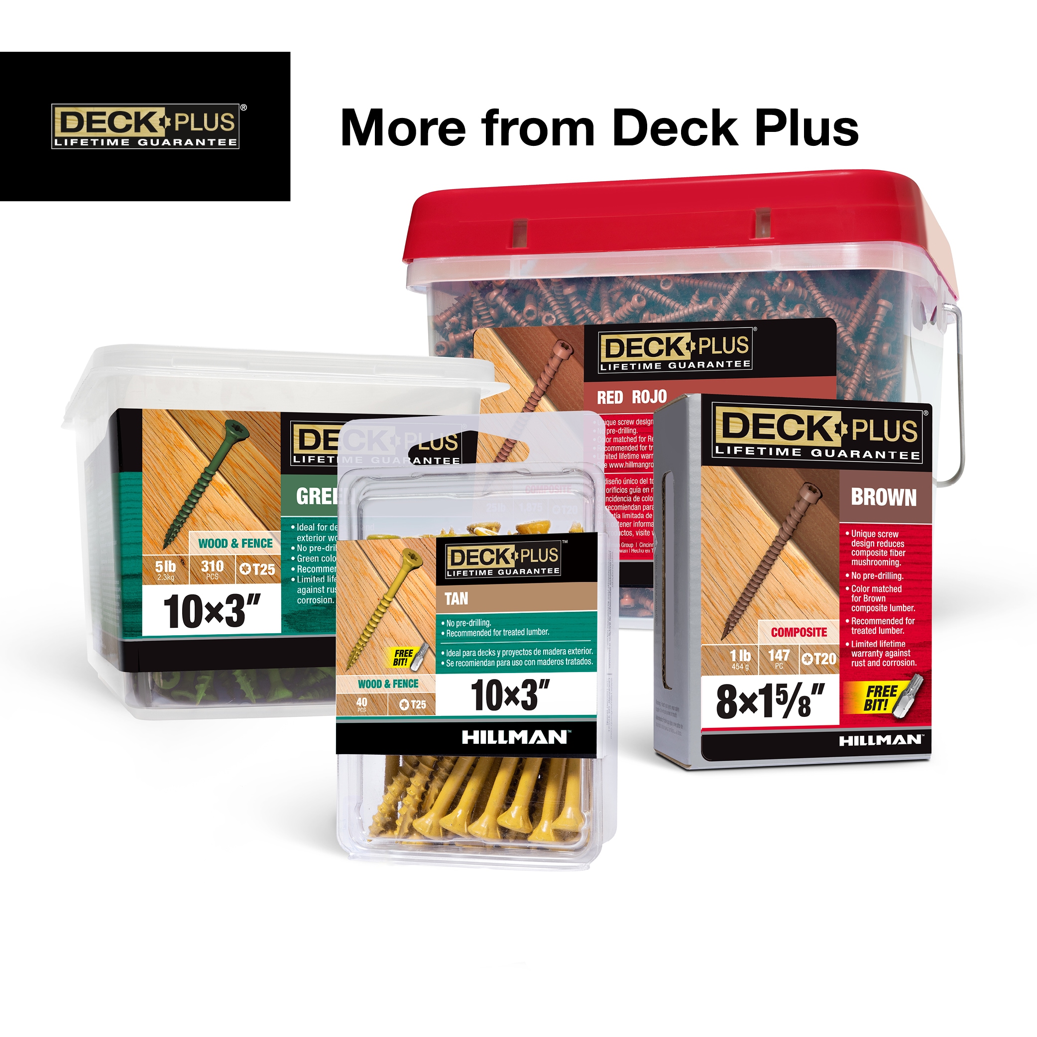 Deck Plus #8 x 1-5/8-in Composite Deck Screws (147-Per Box) in the