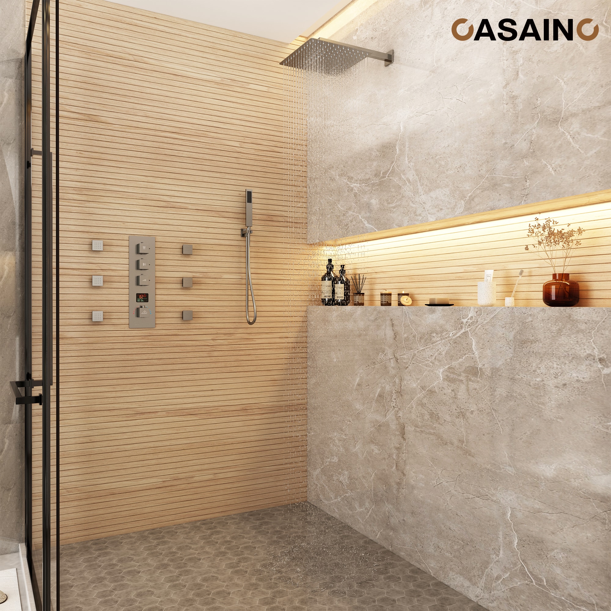 CASAINC KCHS0017-12BN Showerhead-Bar-Panels - View #2