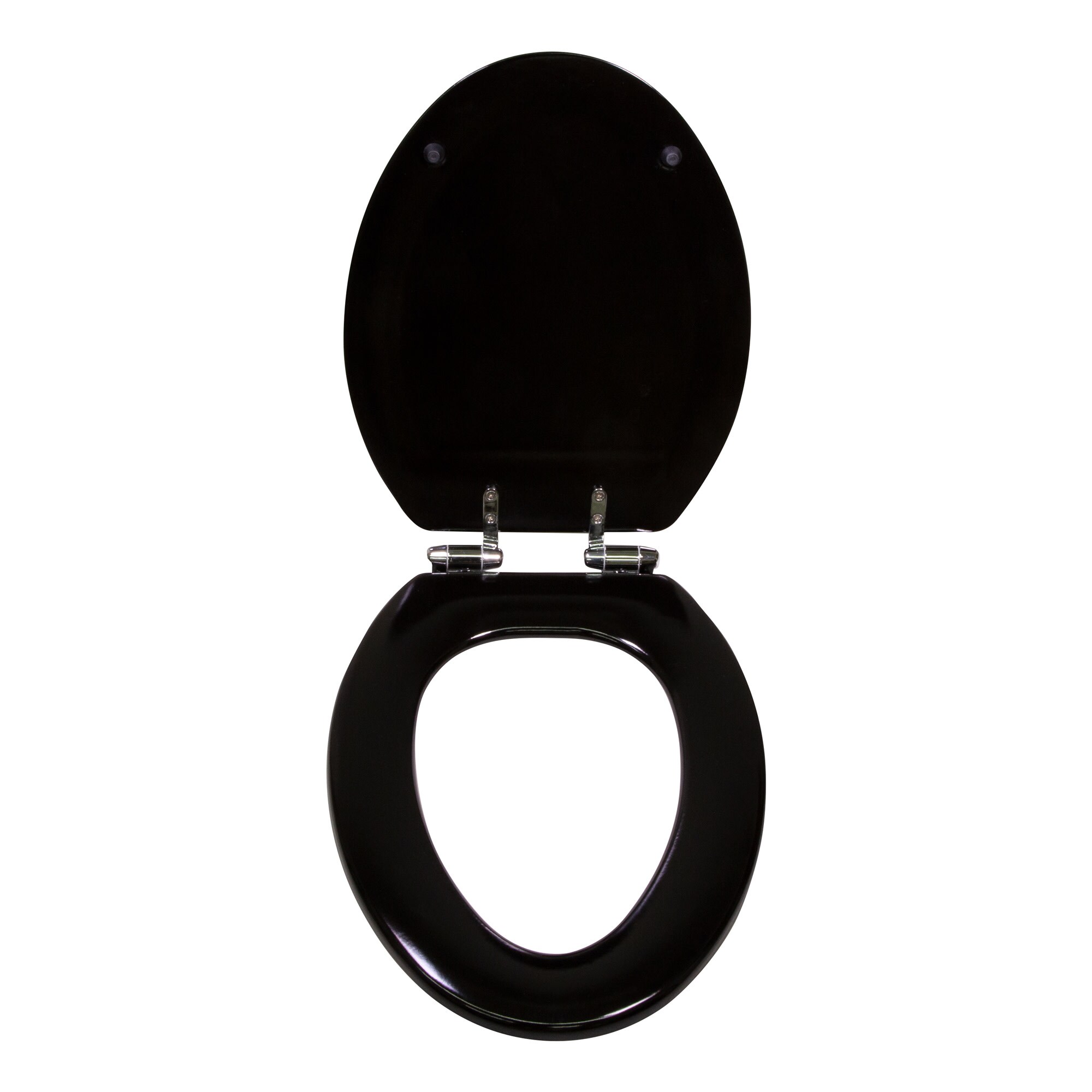 Design House Wood Black Elongated Soft Close Toilet Seat in the Toilet ...