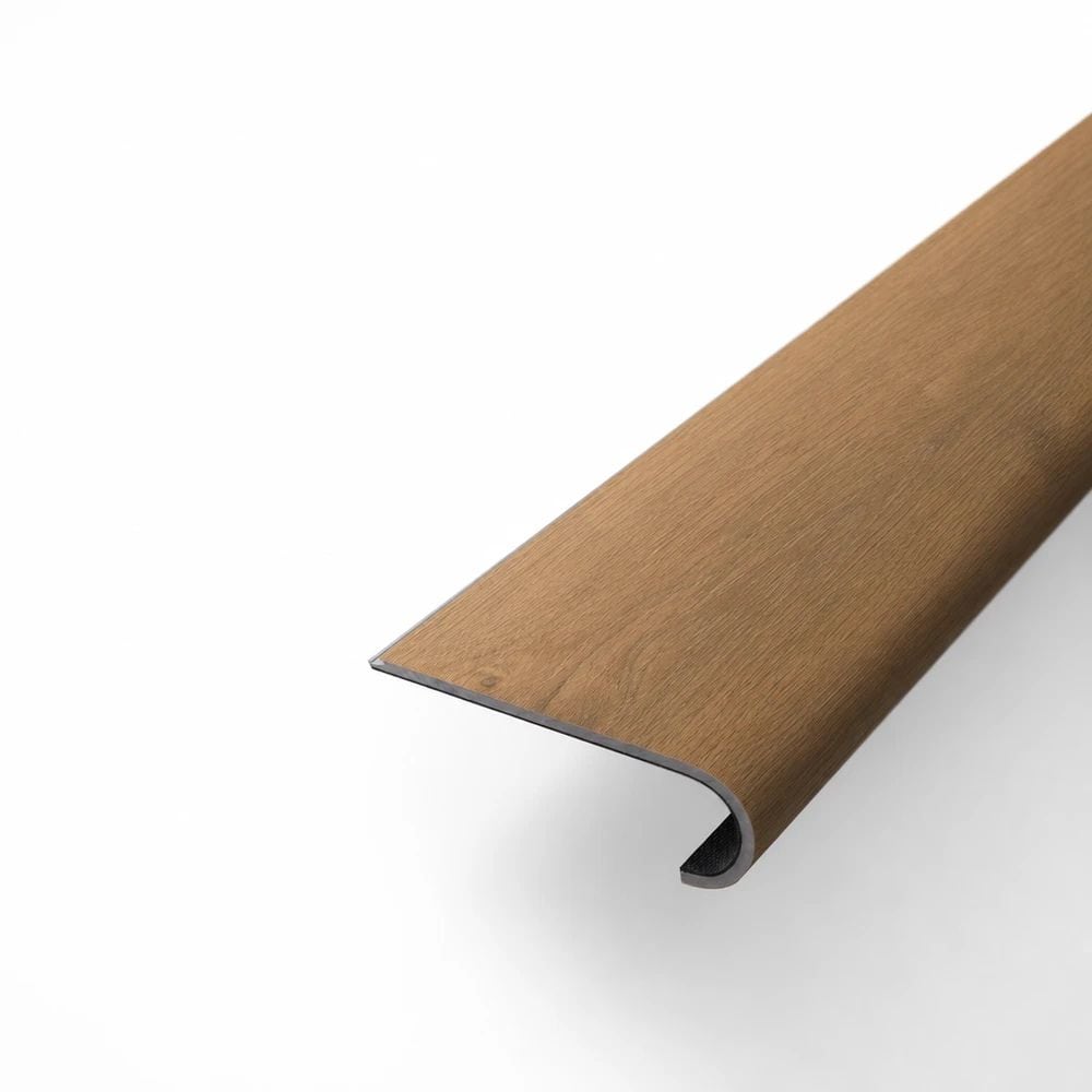 Flooret Flooret Modin LVP 48-in TruePlank Signature Round Nosing - Kingswood Signature, Made from a Real Plank, Waterproof, Scratch-Resistant and Easy to Install, Flush Finish for Stairs