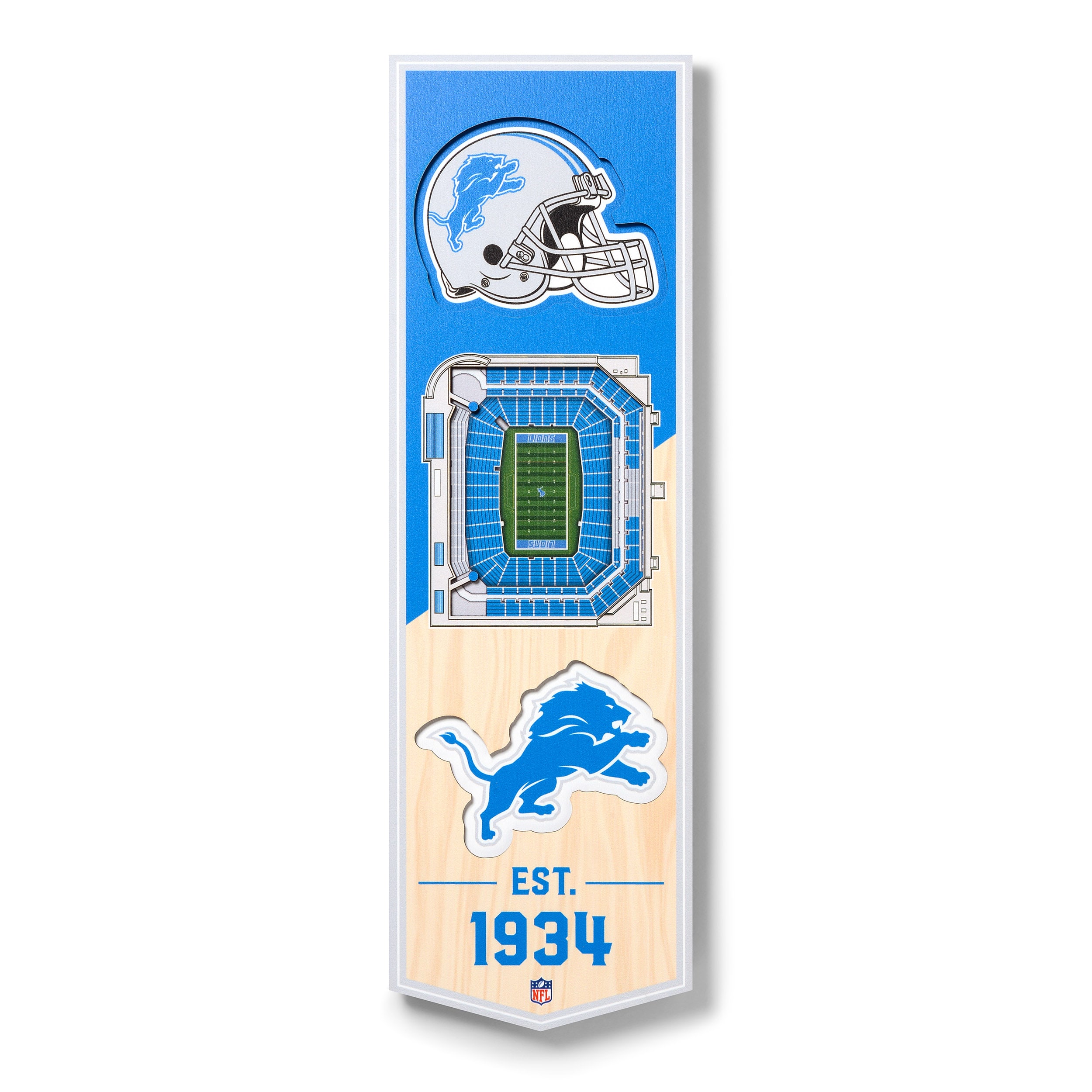 Detroit Lions 3D StadiumViews Picture Frame