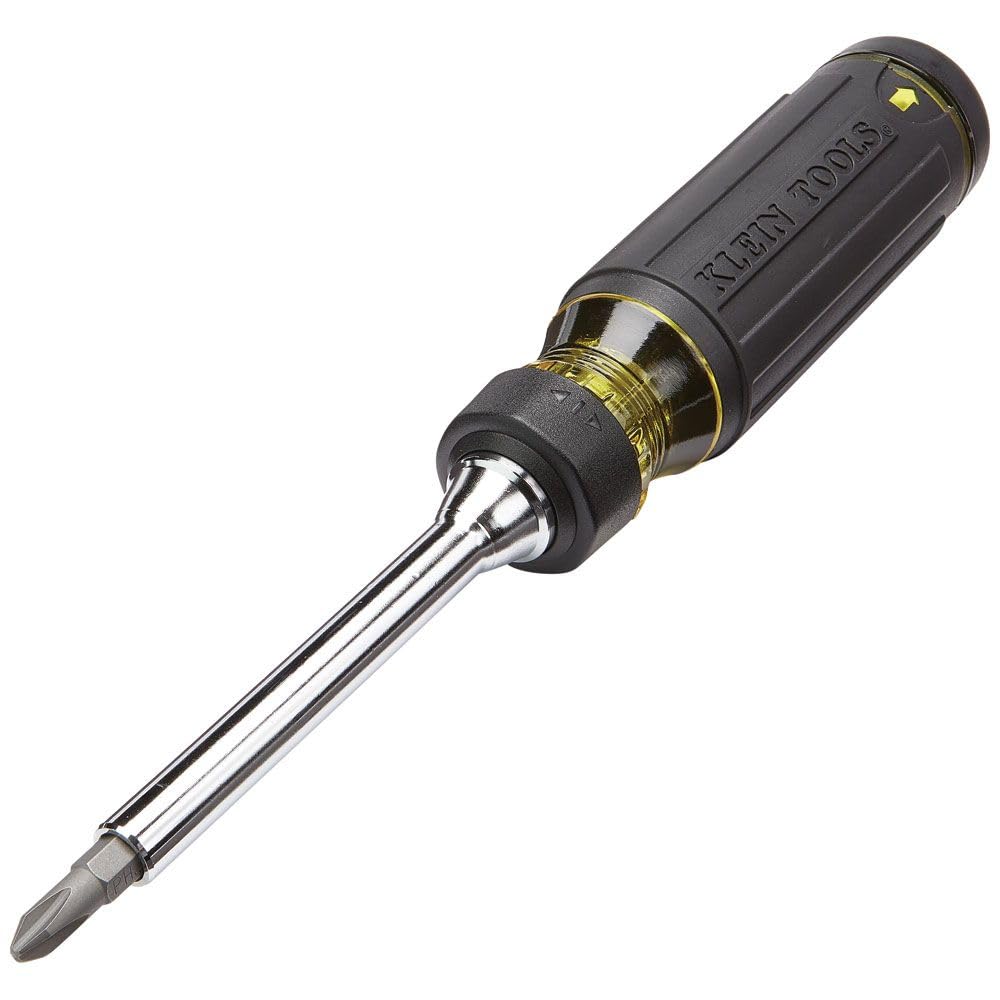 Klein Tools 32305 15-in-1 Multi-bit Ratcheting Screwdriver with 14 Bits and 1/4-Inch Nut Driver #32305