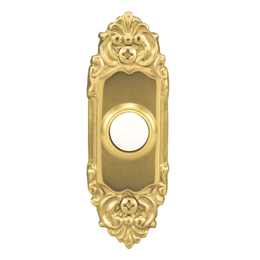 Utilitech Wired Polished Brass Doorbell Button at Lowes.com