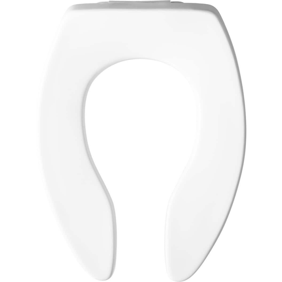 Bemis 1655C Elongated Open-Front Less Cover Commercial Plastic Toilet Seat with Stay-Tite Commercial Fastening System Check Hinge #1655CT 000