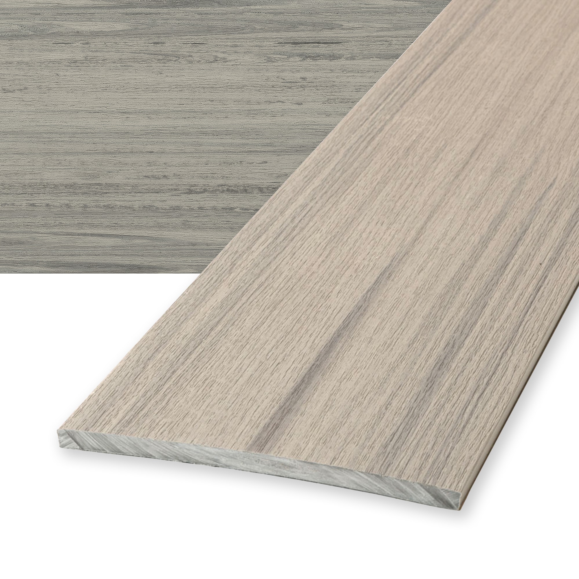 Deckorators 353383-12 Voyage Surestone 0.5-in x 8-in x 12-ft Tundra Solid edge Composite Riser