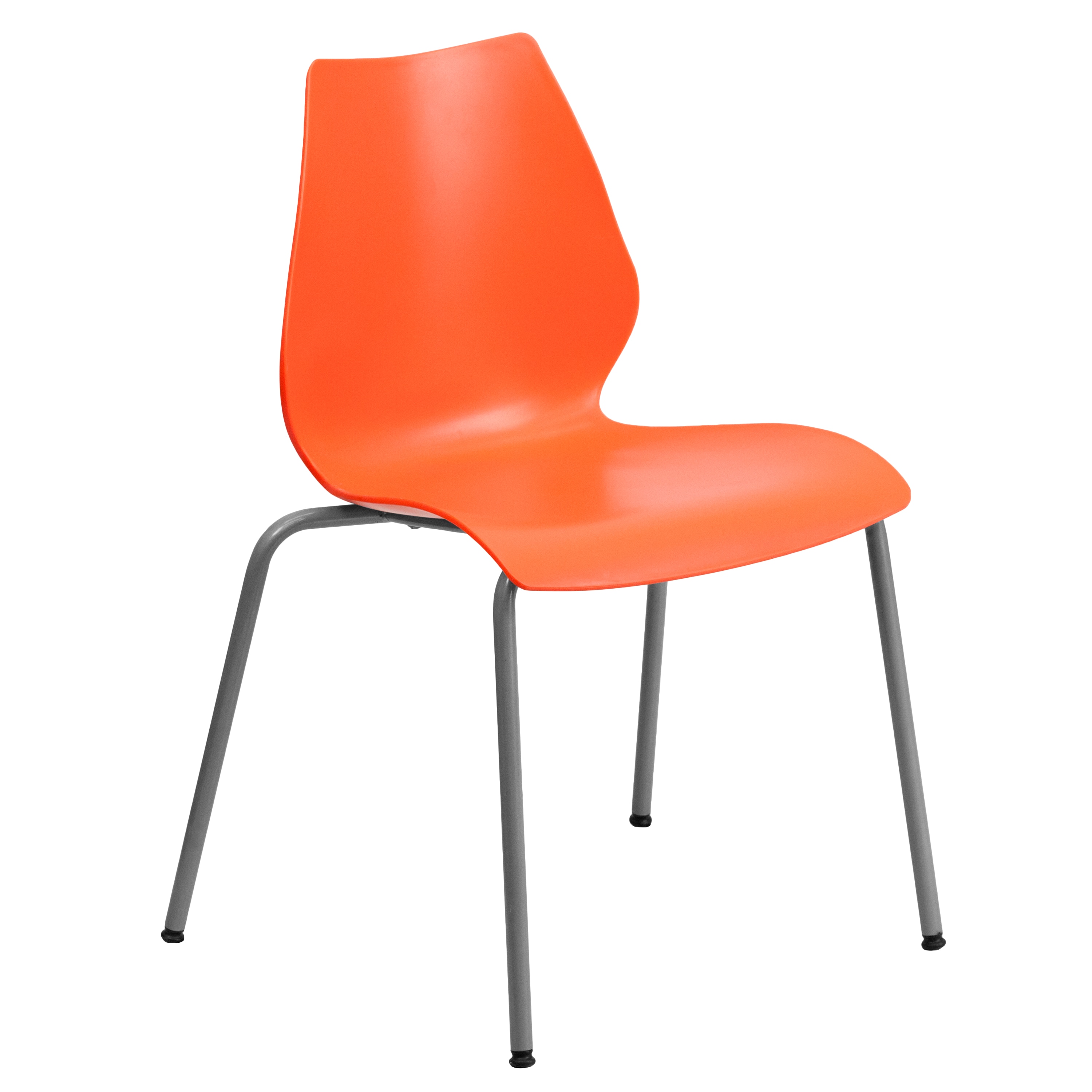 Flash Furniture 847254016957 Modern Orange Plastic Accent Chair