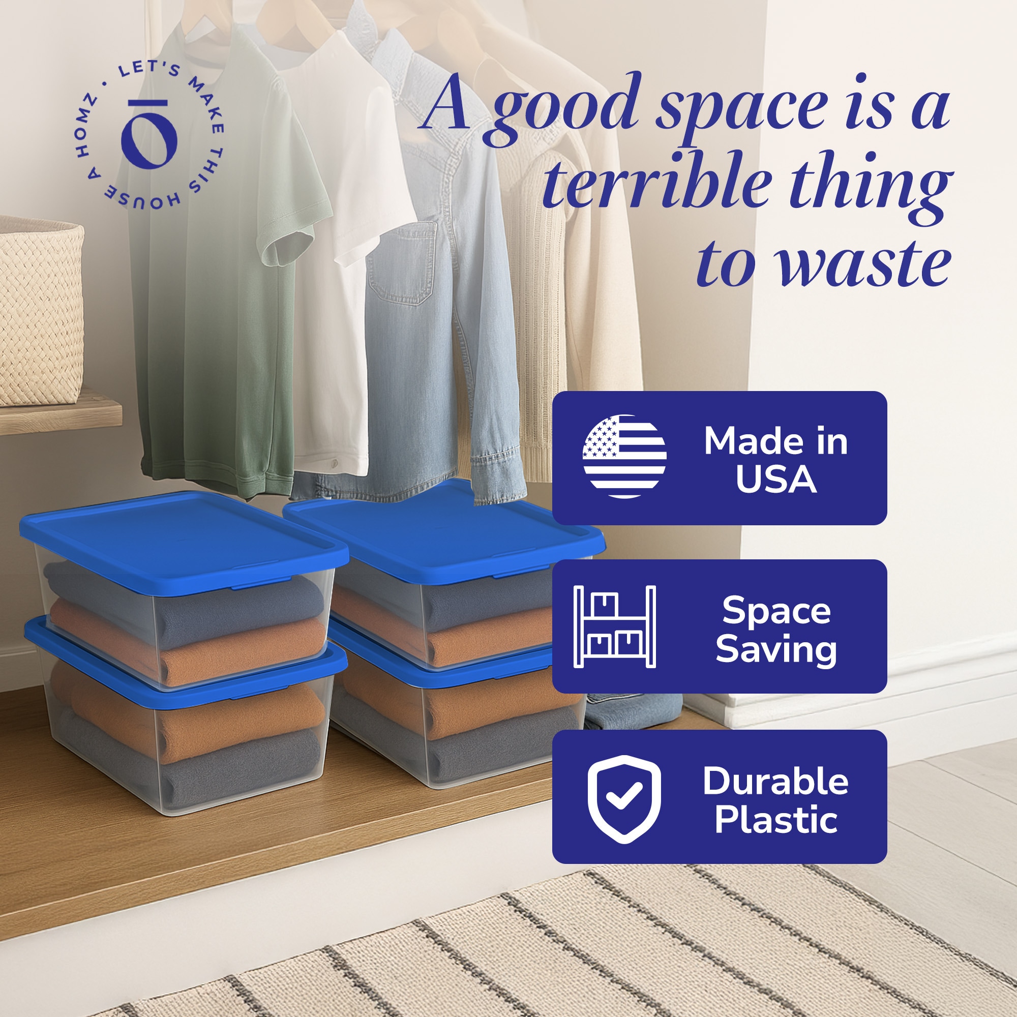 Homz Products 323723 Plastic-Storage-Totes - View #4