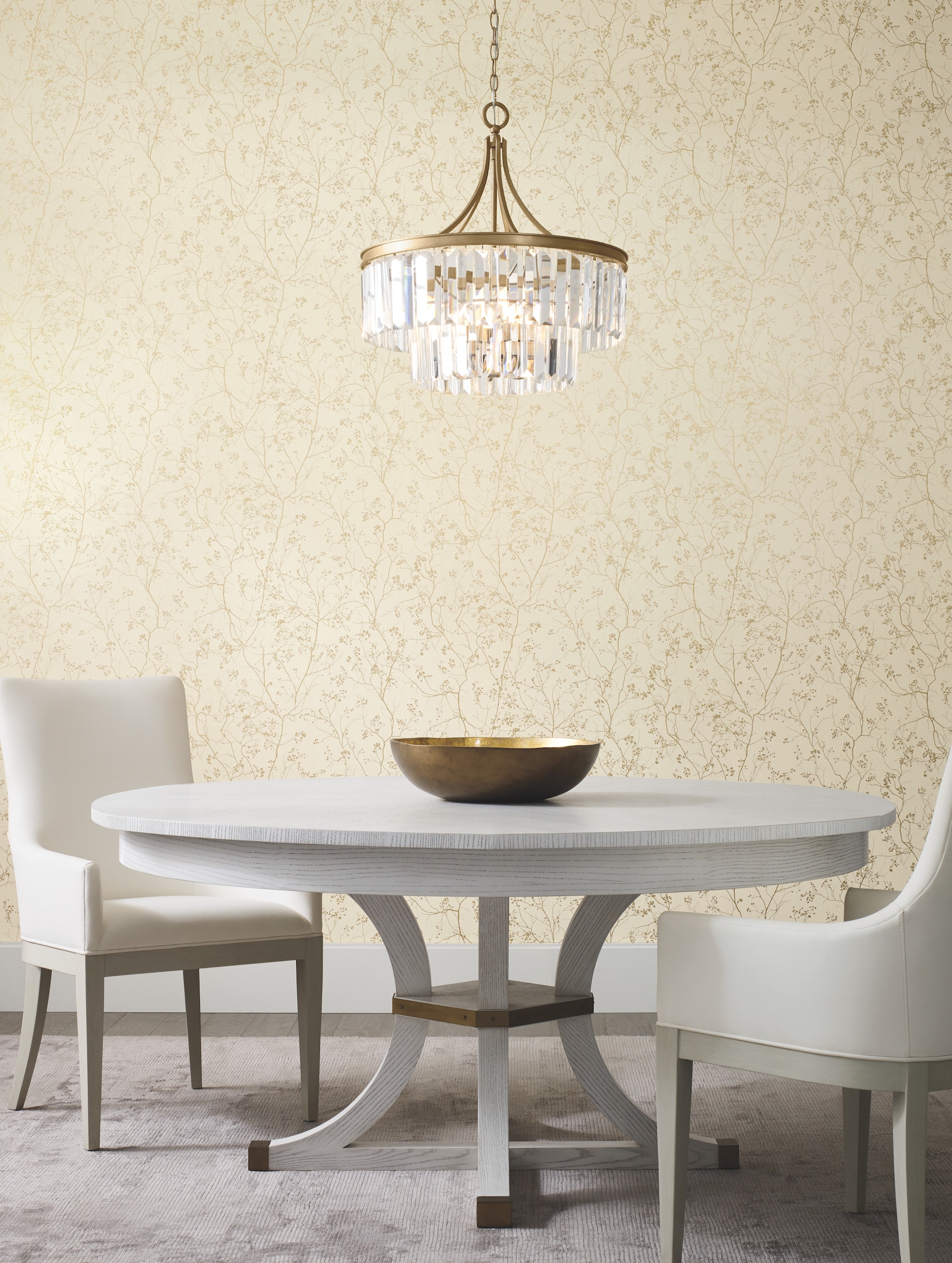 York Wallcoverings DD3812 Dazzling Dimensions Volume II 60.8-Sq. Feet Yellow Non-woven Ivy/Vines Unpasted Wallpaper