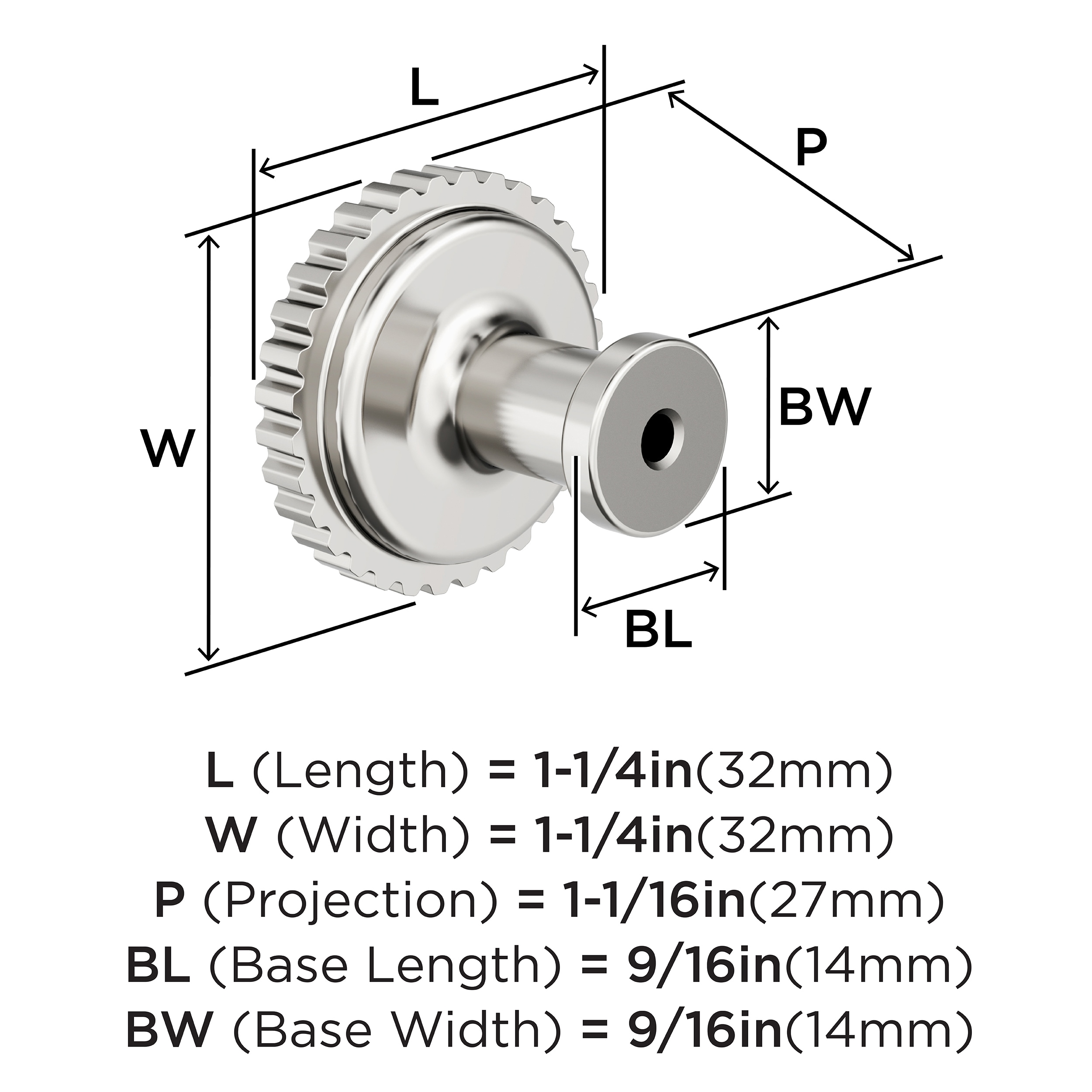 Amerock BP37800PN Cabinet-Knobs - View #4