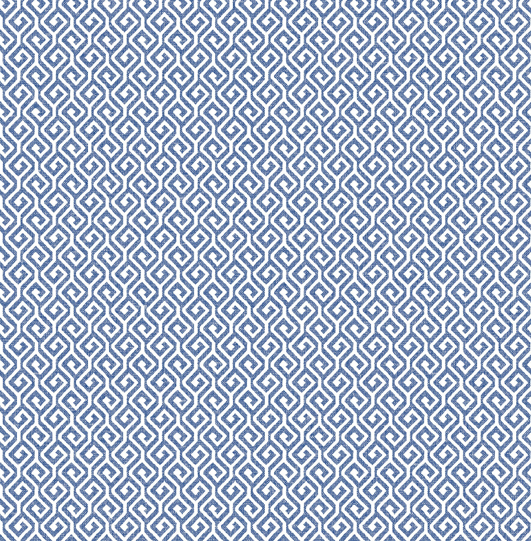 A-Street Prints 2744-24103 Solstice 56.4-Sq. Feet Denim Non-woven Geometric Unpasted Wallpaper