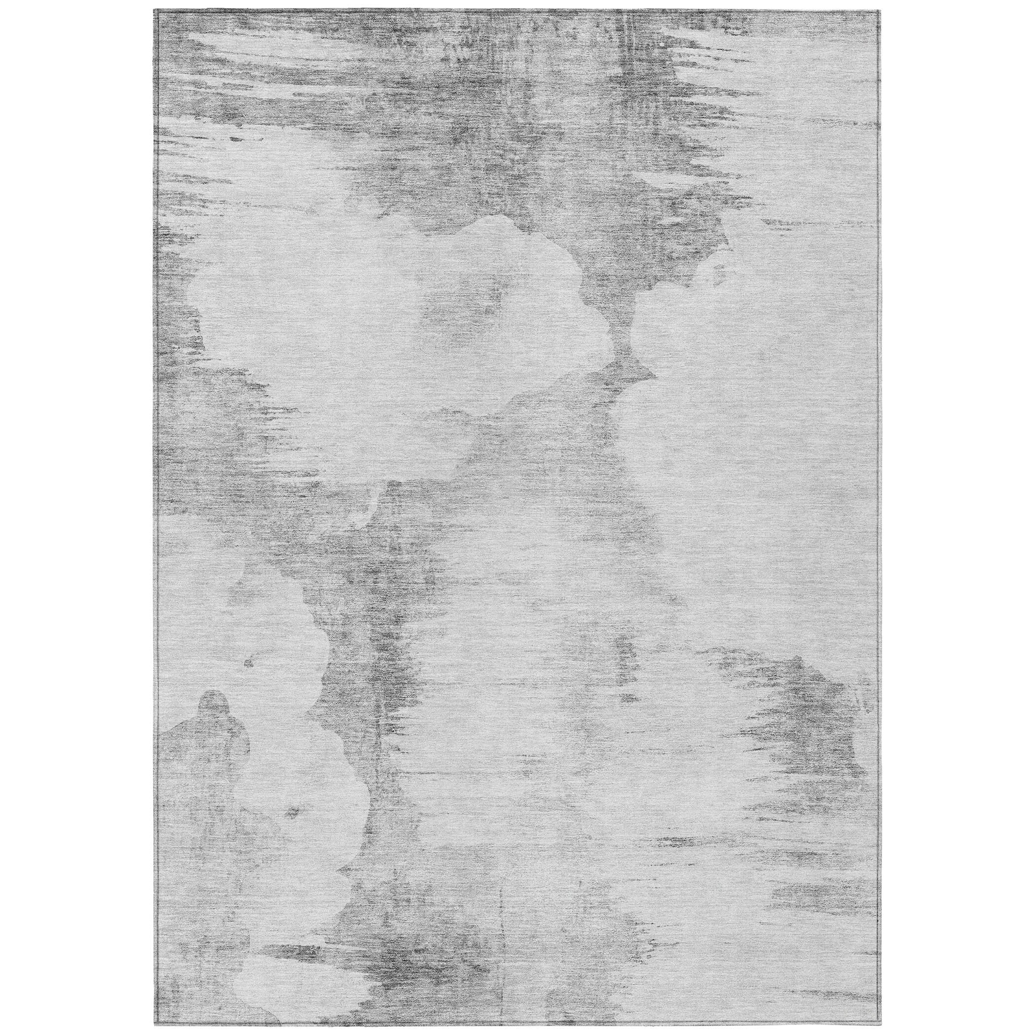 Addison Rugs ACN710SV8X10 Chantille ACN710SV 8 x 10 (ft) Polyester Silver Rectangular Indoor/Outdoor Geometric Machine washable Area rug