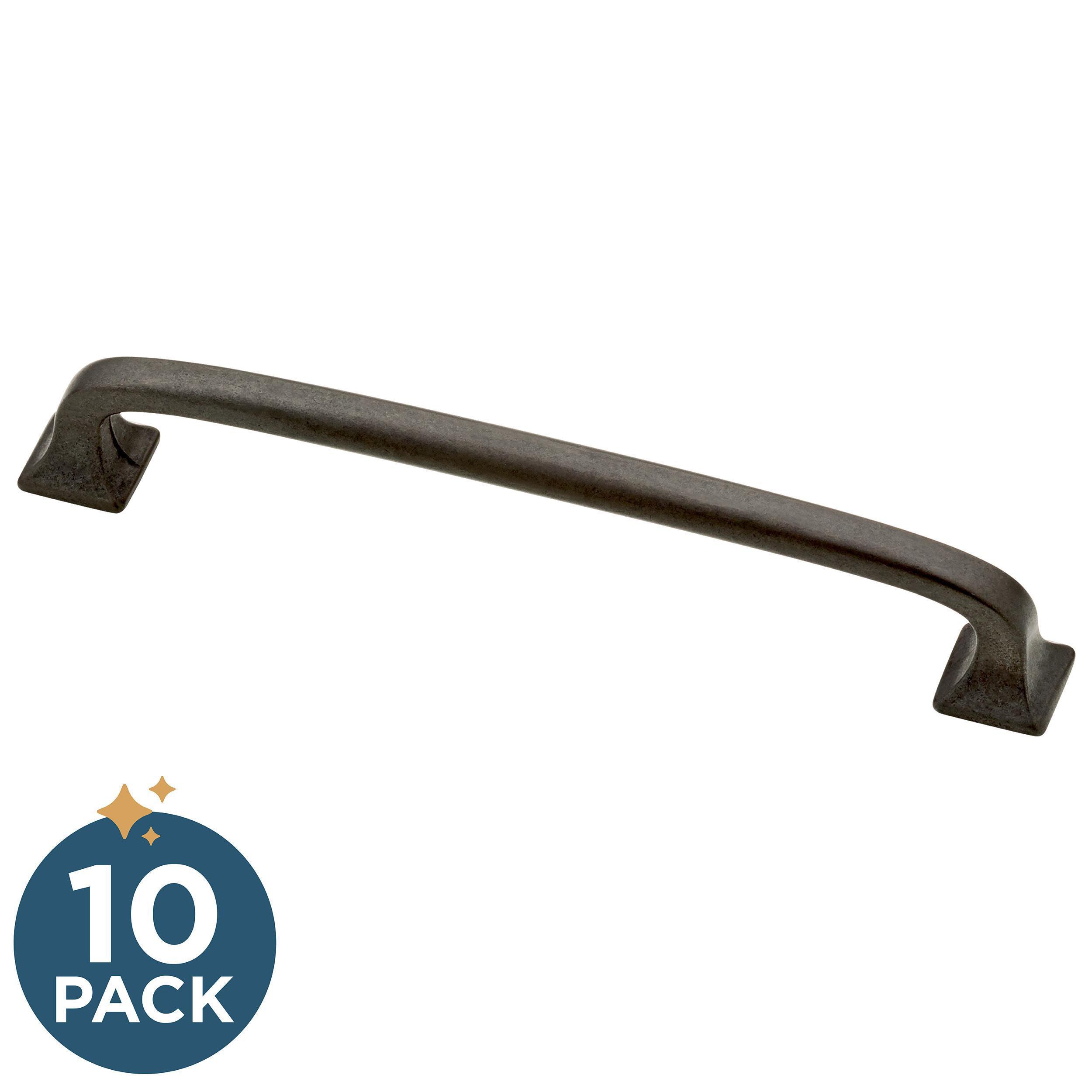 Franklin Brass P29614K-SI-B Lombard 5-1/16-in , 128mm Center to Center Aged Iron Arch Handle 10 -Pack