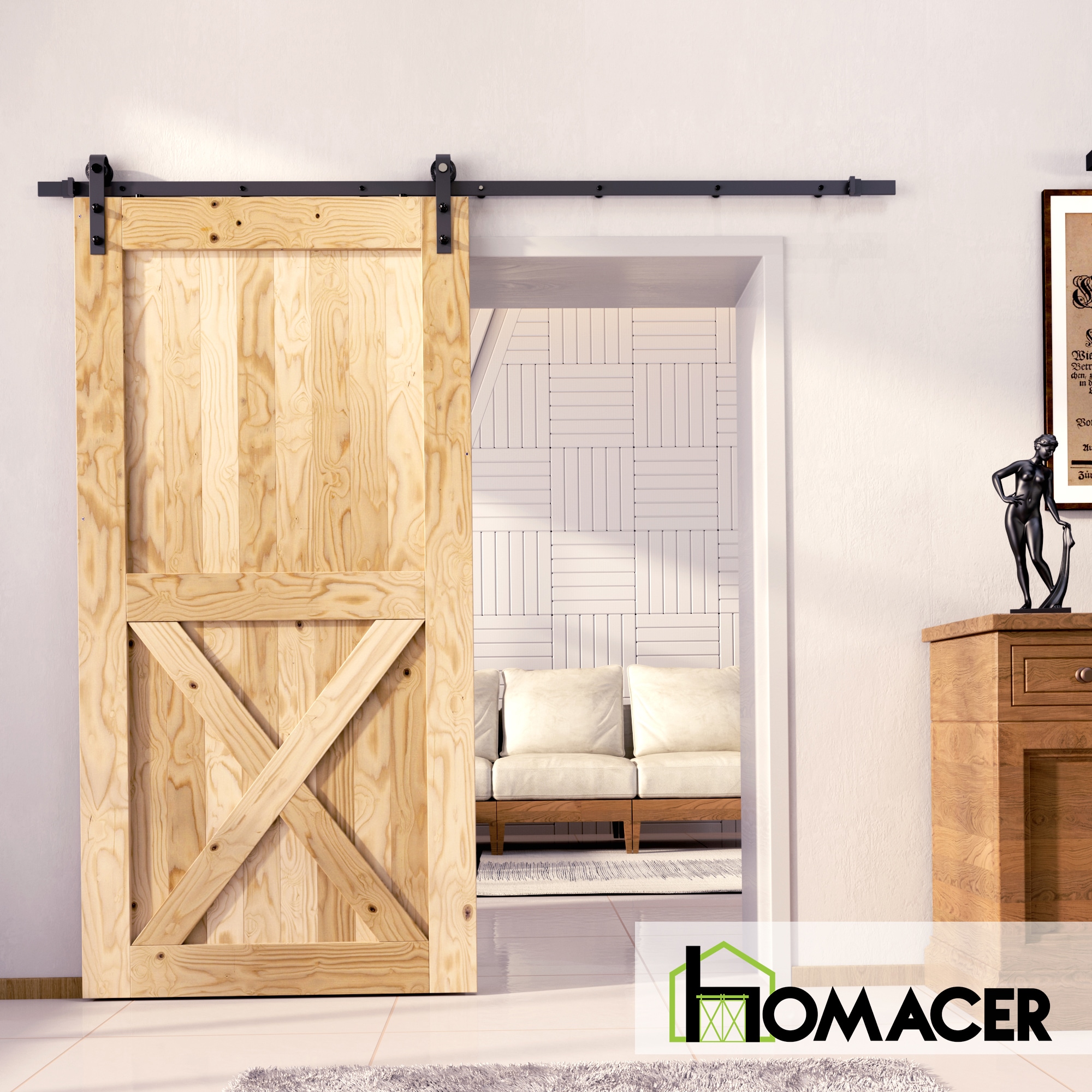 HOMACER HOMDR-4680-FR Barn-Doors - View #2