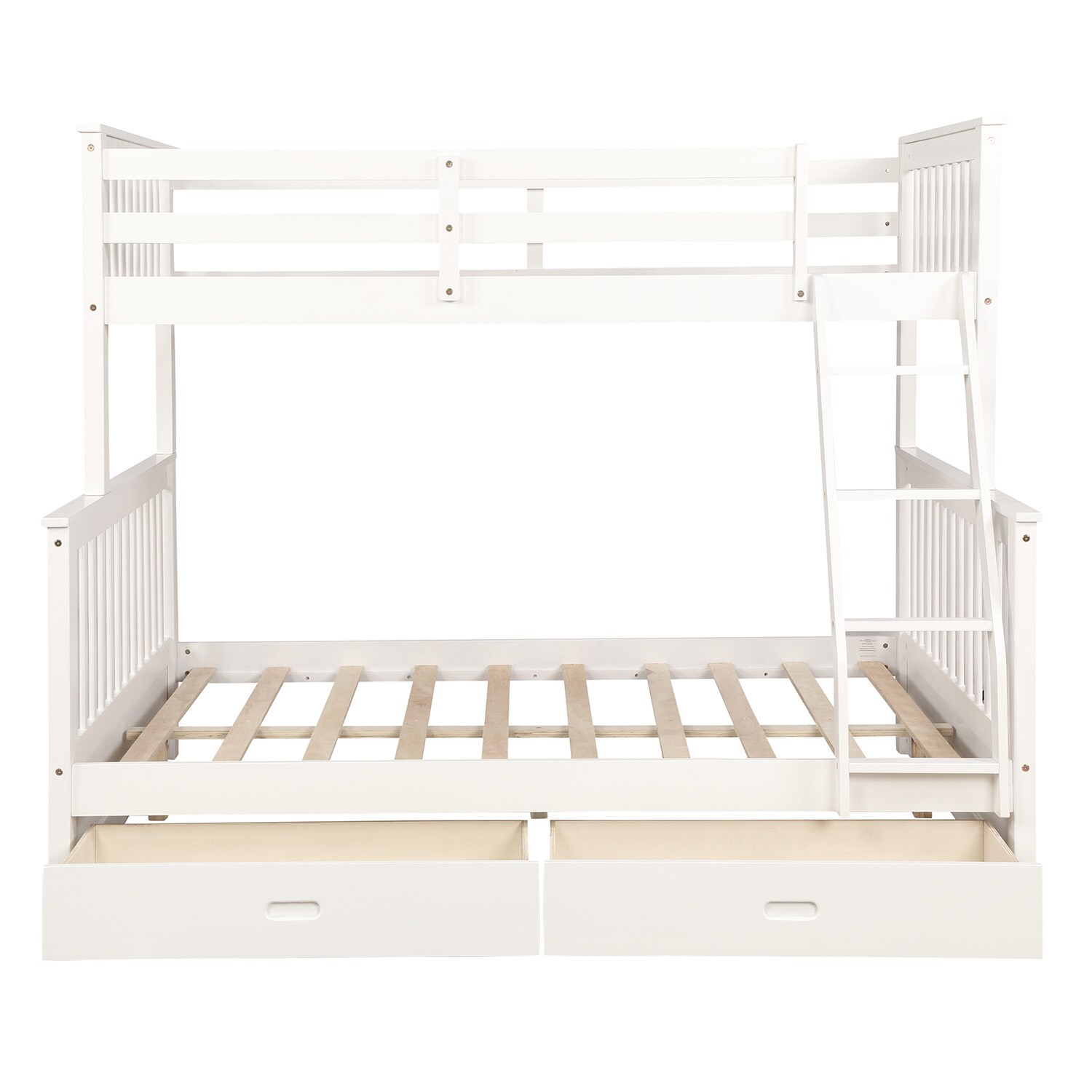 CASAINC Bunk bed White Twin Over Full Bunk Bed at Lowes.com