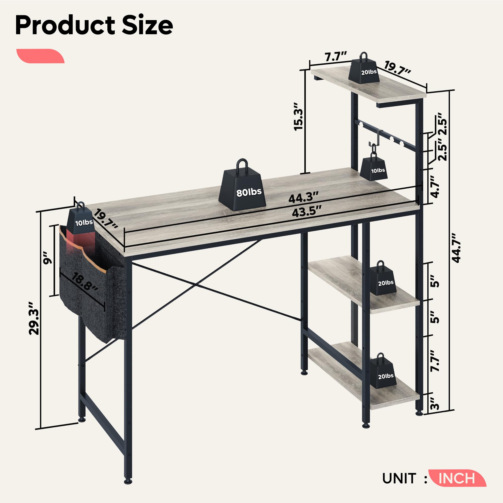 Bestier LOW-D471Z-RGOL desks - View #4