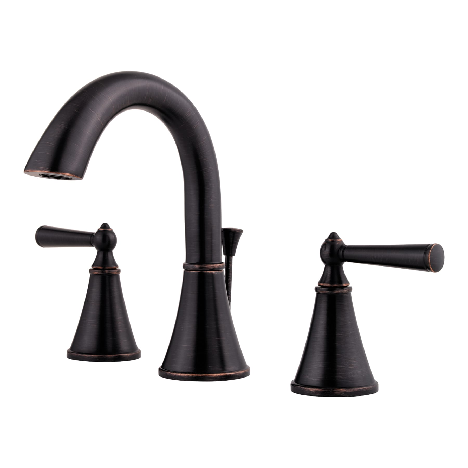 Pfister LG49-GL0Y Saxton Tuscan Bronze Widespread 2-handle WaterSense Mid-arc Residential Handle Bathroom Sink Faucet with Drain