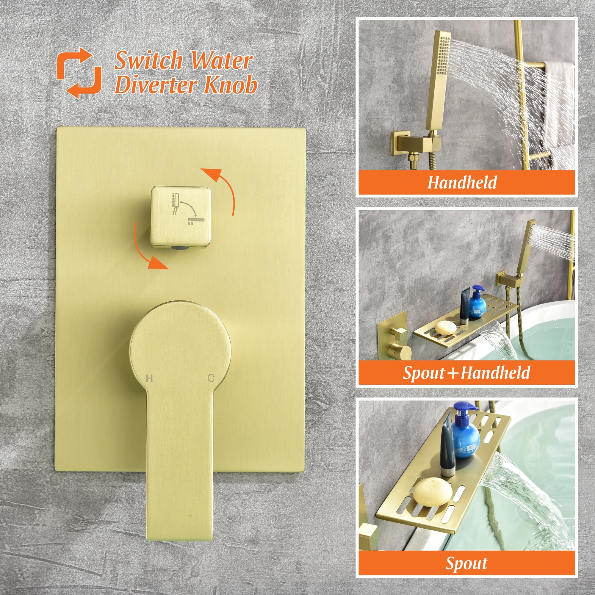 WELLFOR NP96203BN-10 Roman-Tub-Faucets - View #7