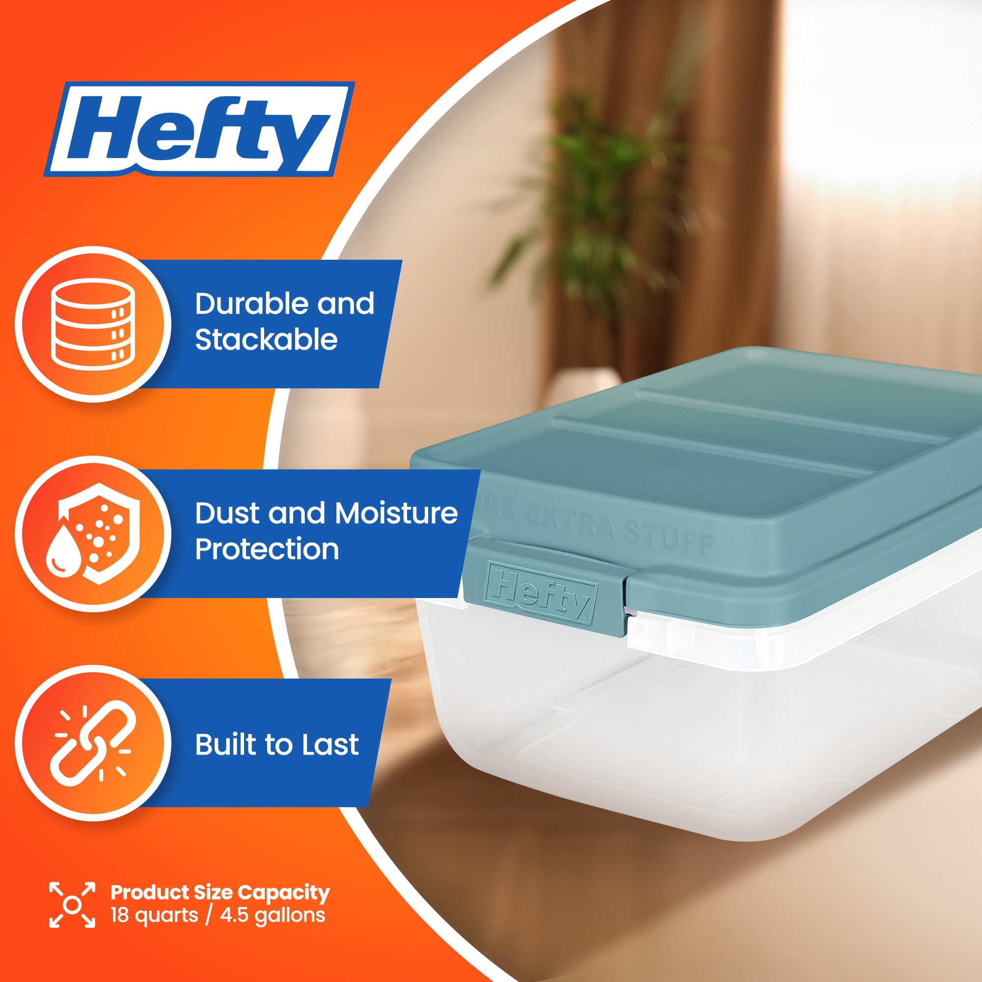 Hefty 407237 Plastic-Storage-Totes - View #2