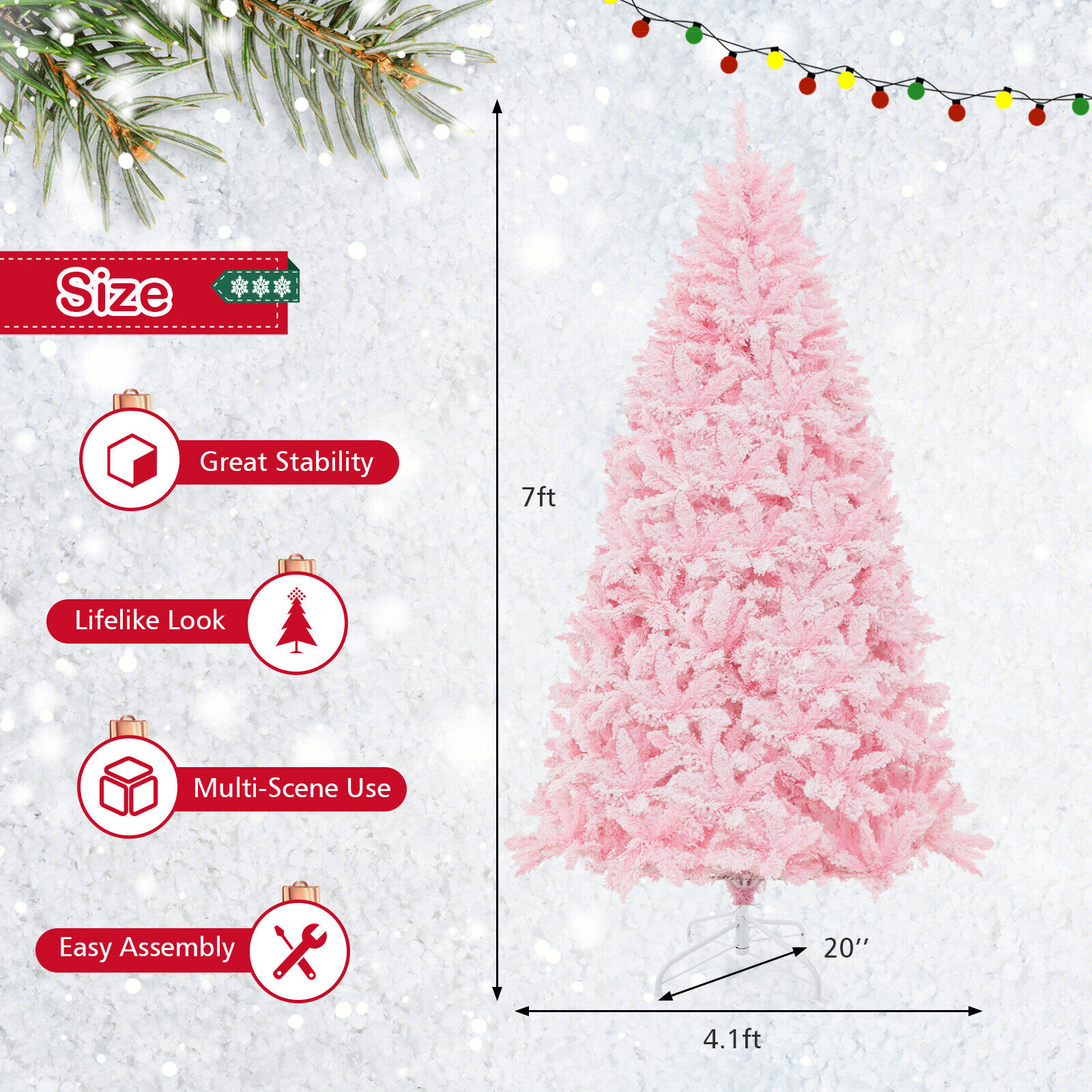 WELLFOR CM-HPY-23593 Artificial-Christmas-Trees - View #2
