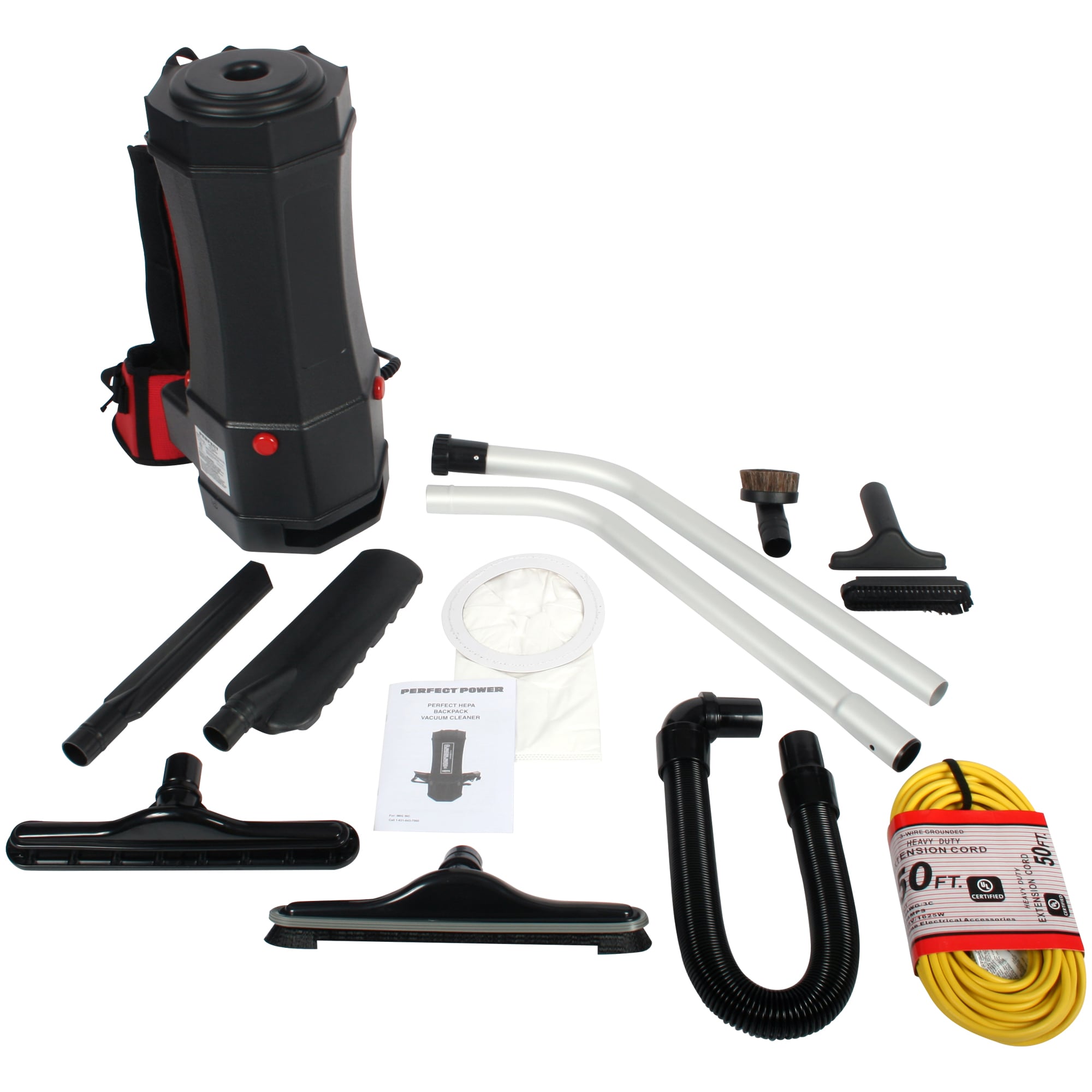 Cen-Tec Systems 98317 Commercial/Residential Pet Backpack Vacuum with HEPA Filter