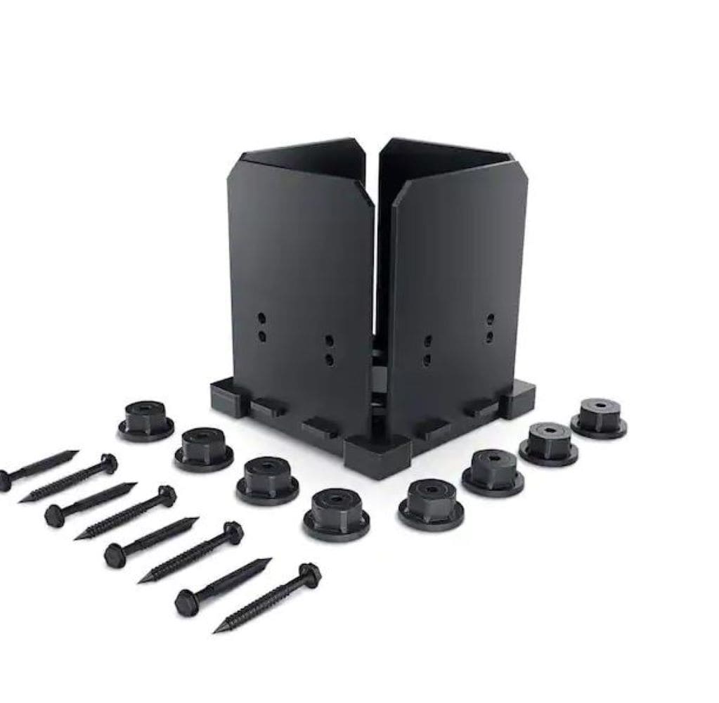 USP OWT51708 6-in x 6-in Powder-coated Wood to wood Base