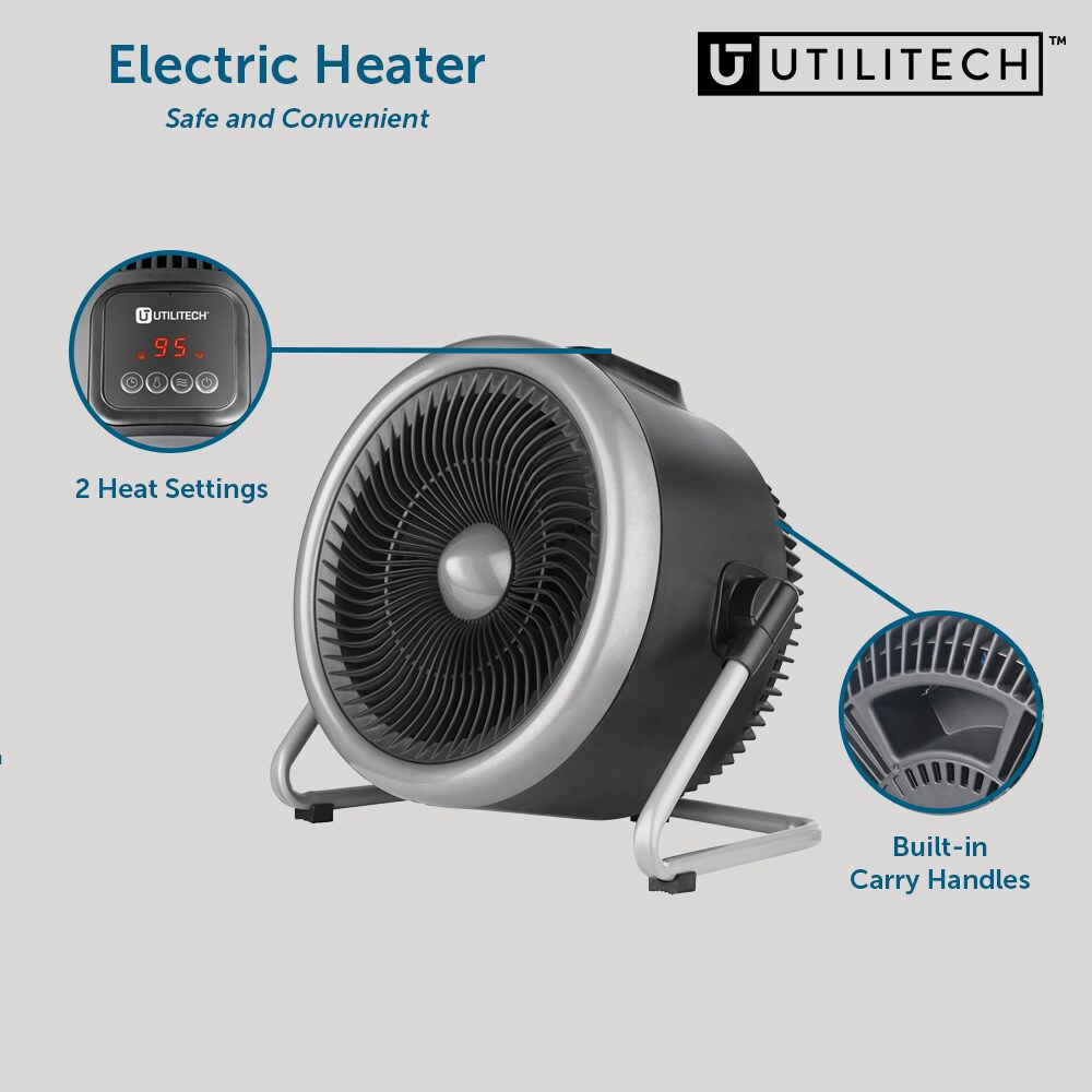 Utilitech Up to 1500-Watt Fan Baseboard Indoor Electric Space 