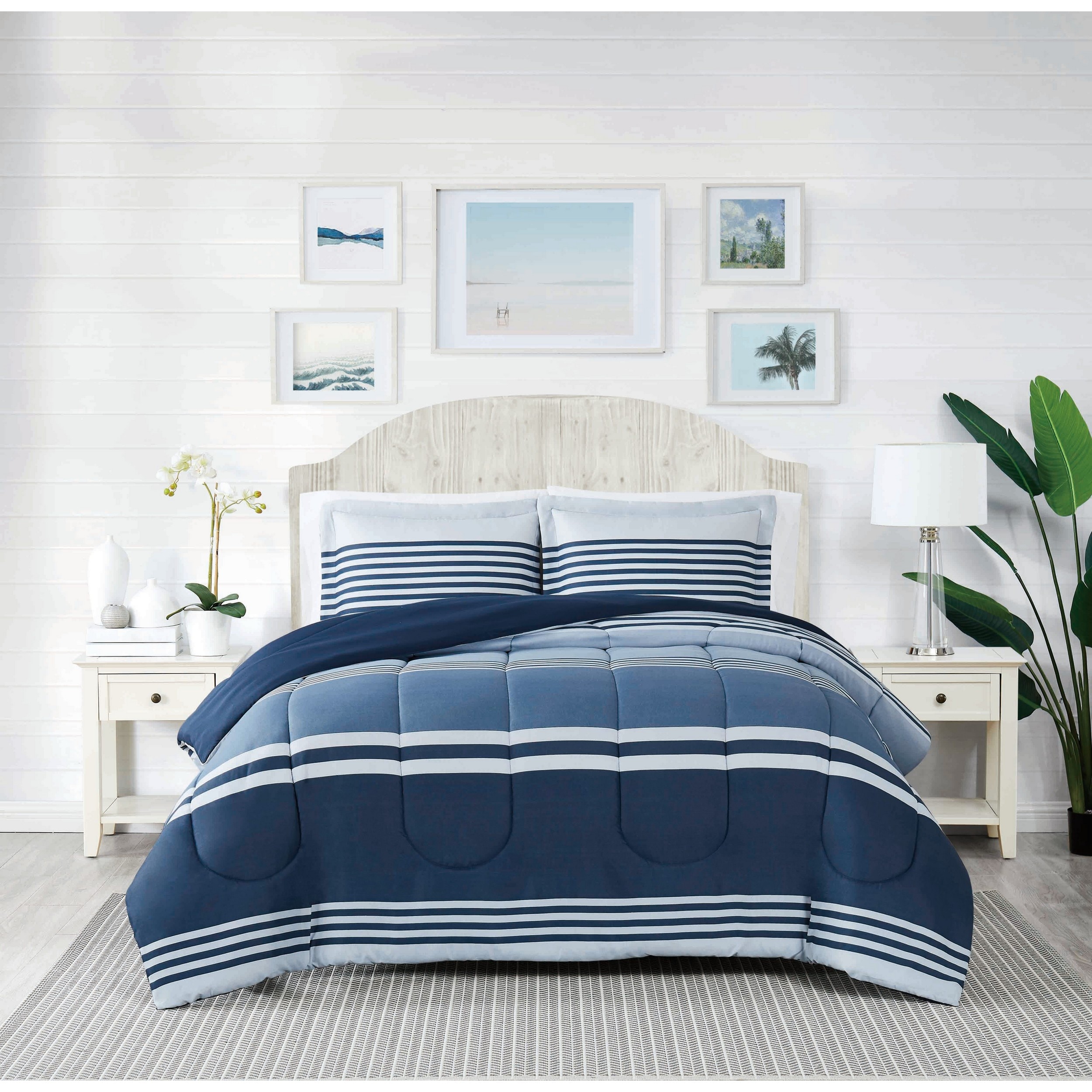 Style 212 CS3368KG-1540 Cole Stripe 3-Piece Multiple King Comforter Set