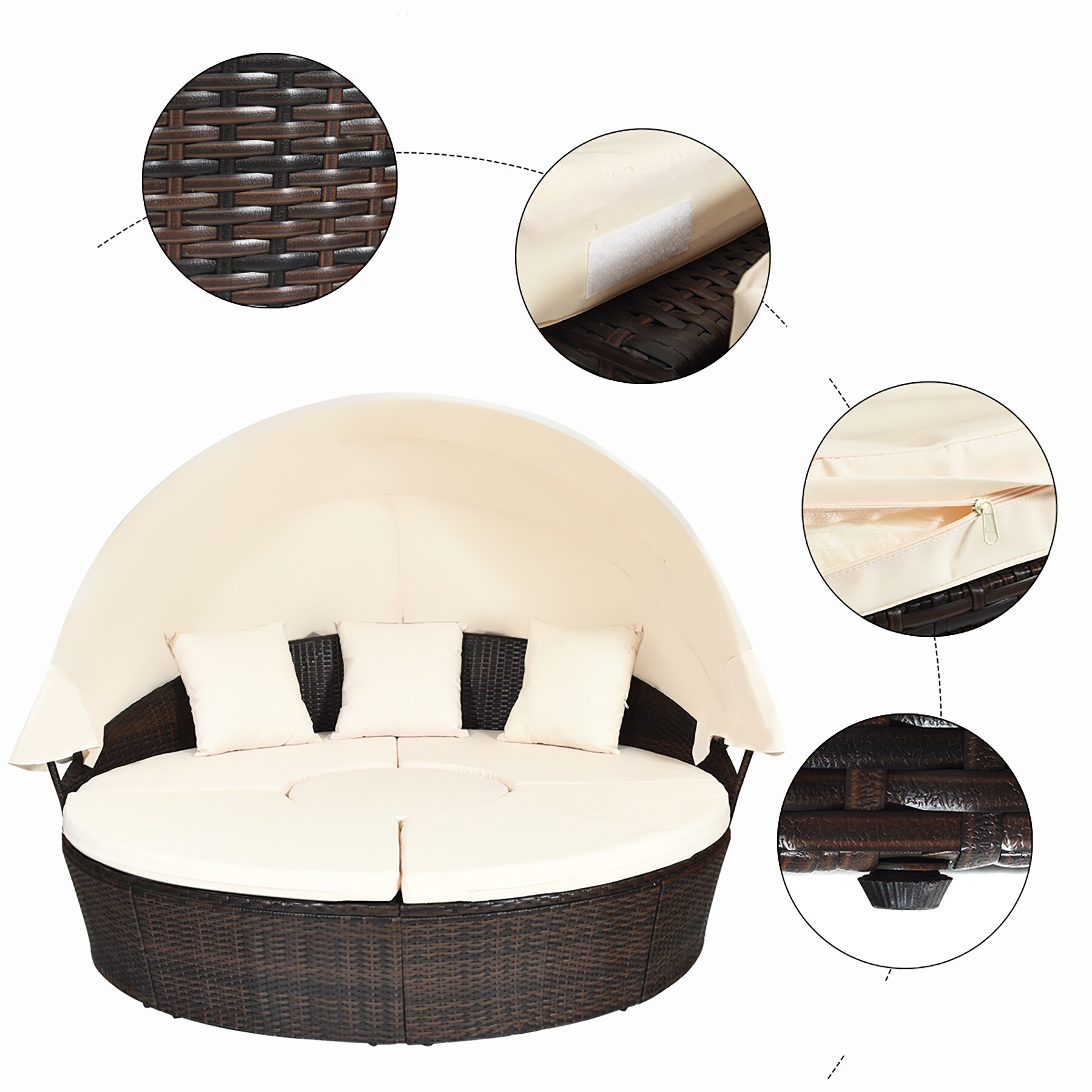 Costway HW63236+ Patio-Sofas-Daybeds - View #2