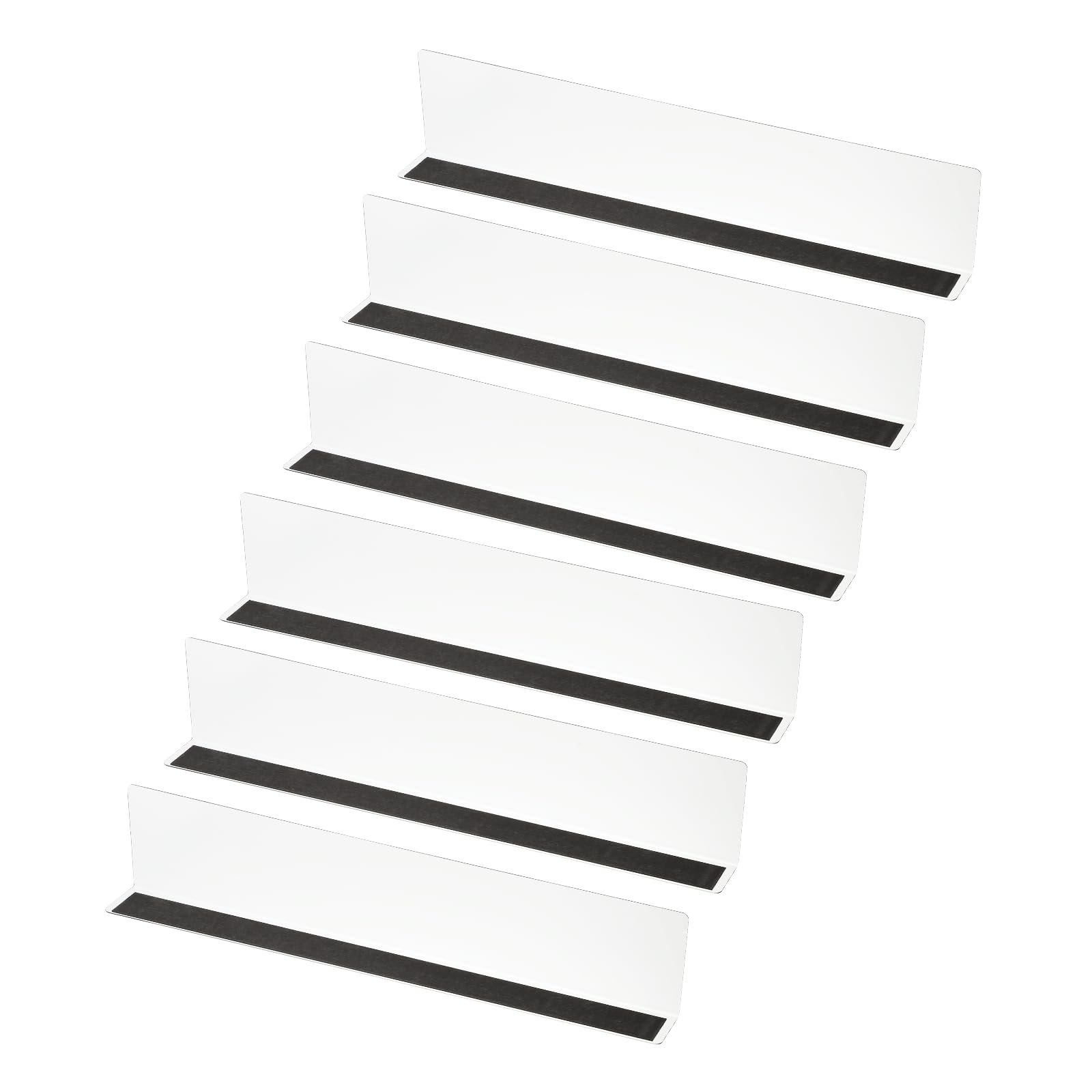 AKSCYZM  12 Pack Acrylic Shelf Dividers for Closet Organization 15.7x1.57x3.1 Inches Clear Magnetic L Shaped Shelves Separator for Kitchen Cabinet