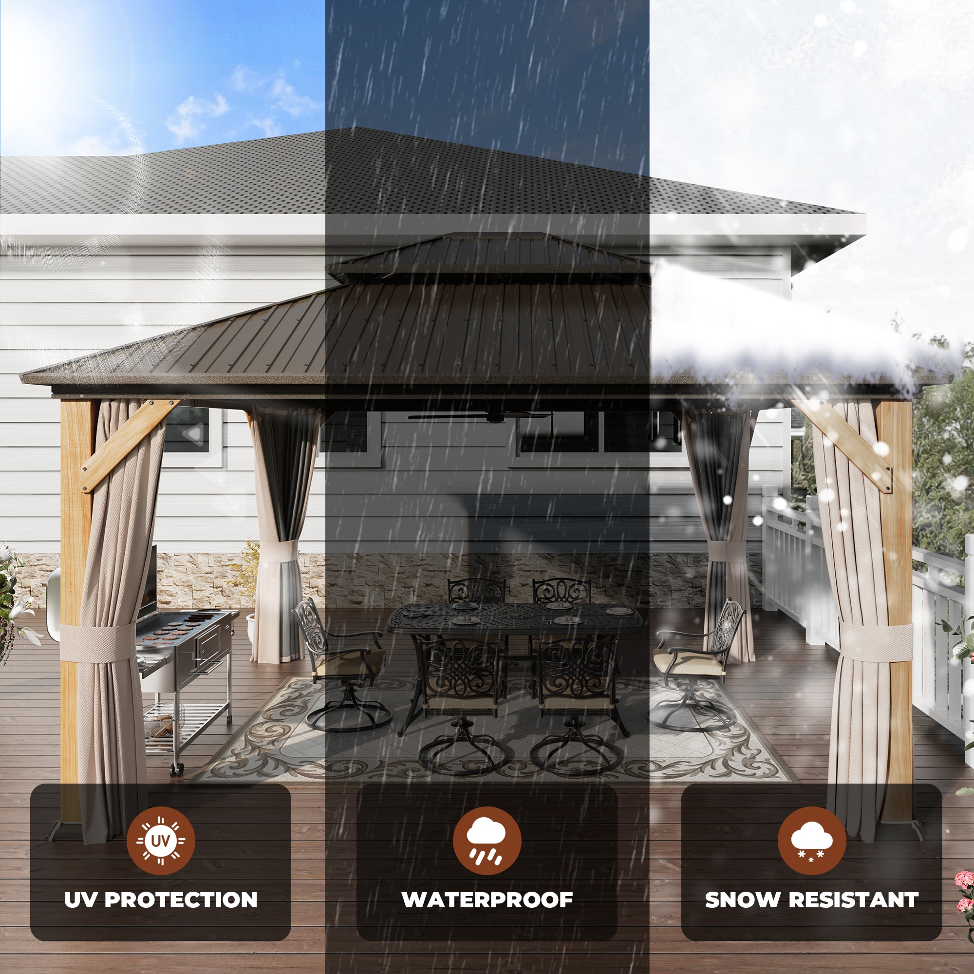 Dimakai DK-0605LC1131 Wood-Resin-Gazebos - View #8