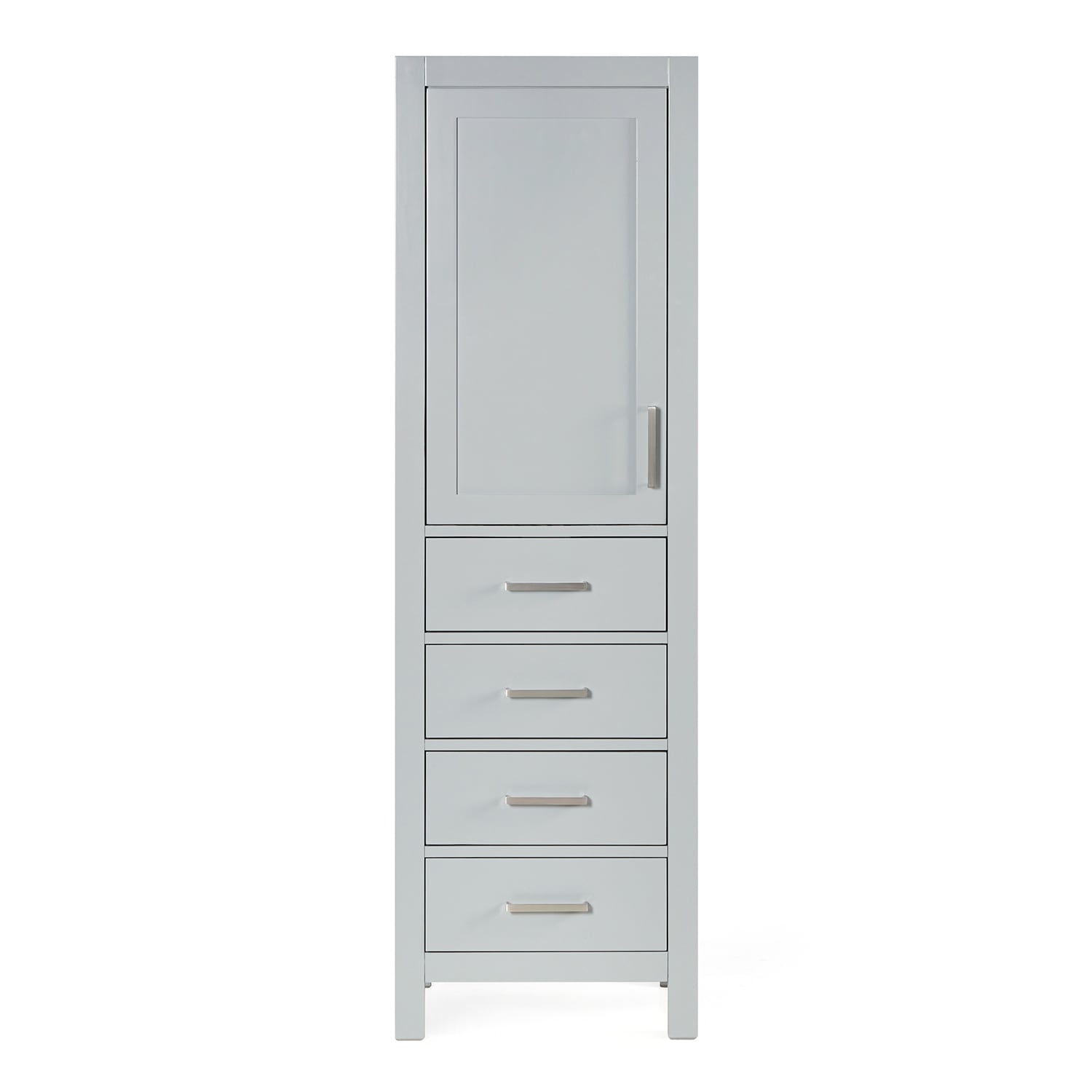 ARIEL A2065-LC-GRY Cambridge 20-in x 65-in x 16-in Grey Wood Freestanding Soft Close Linen Cabinet