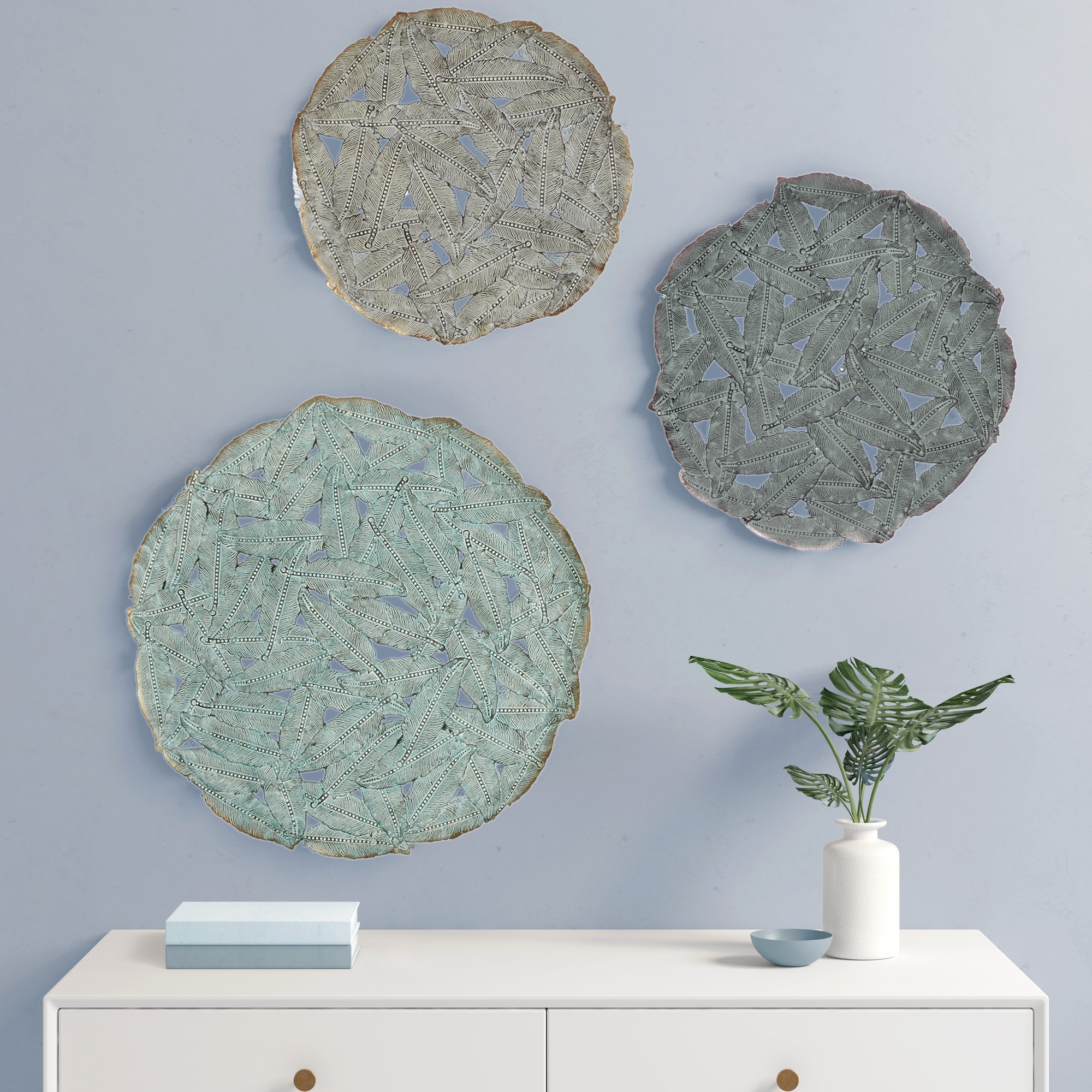 Madison Park MP167-0096 20-Inches W x 20-Inches H Metal Abstract Wall accent