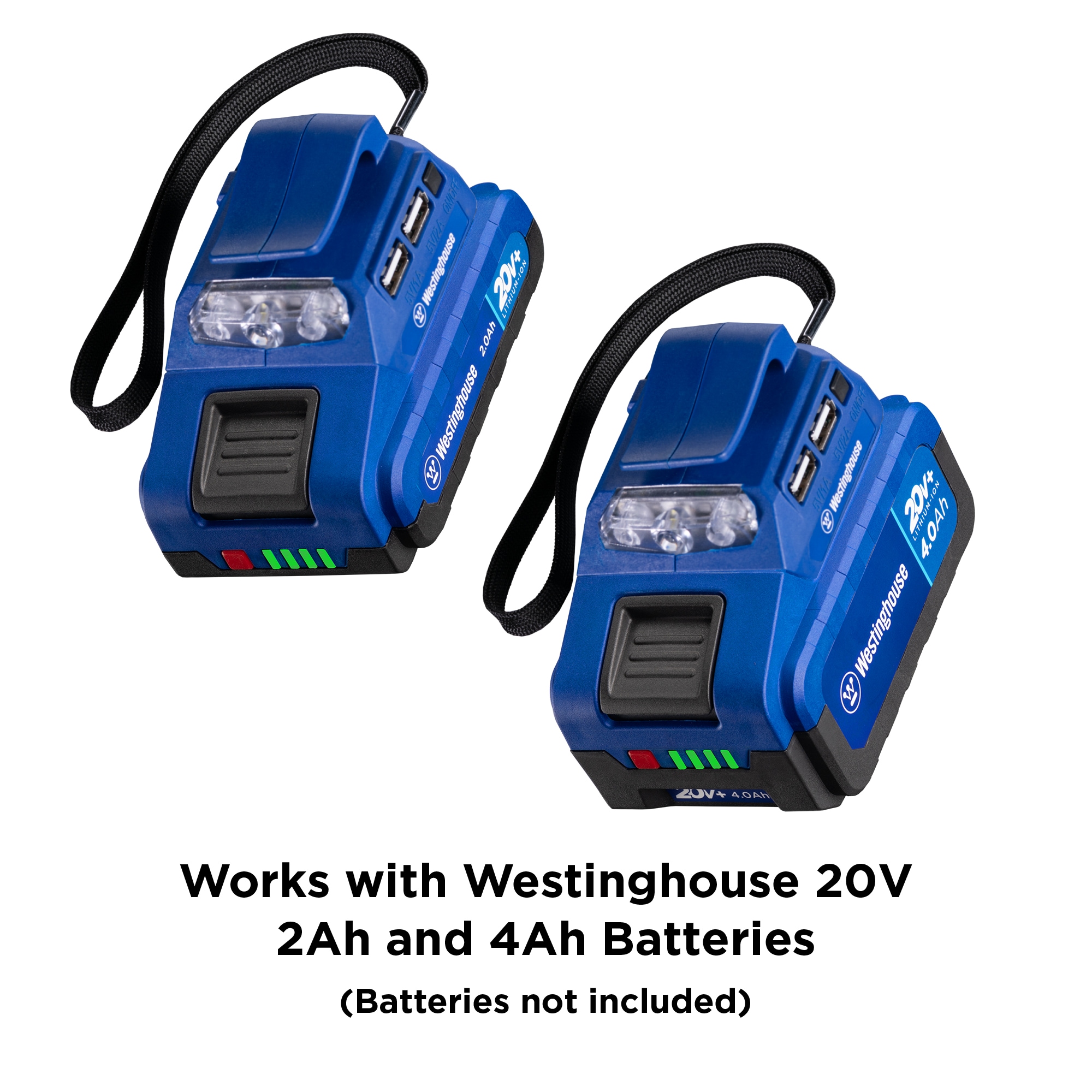 Westinghouse 20V Battery Flashlight and USB Outlet Accessory