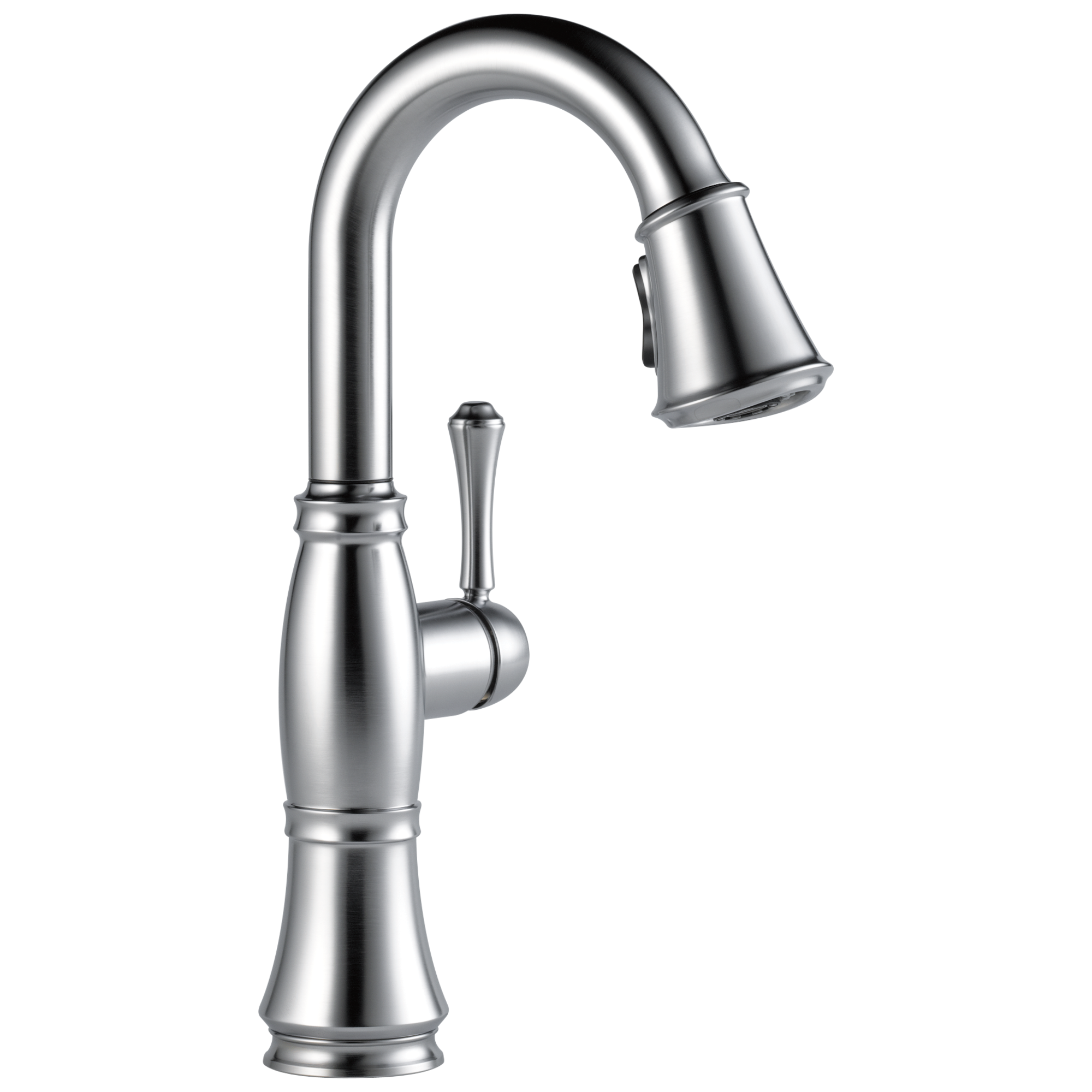 Delta 9997-AR-PR-DST Cassidy Lumicoat Arctic Stainless Single Handle Deck-mount Bar and Prep Kitchen Faucet with Sprayer