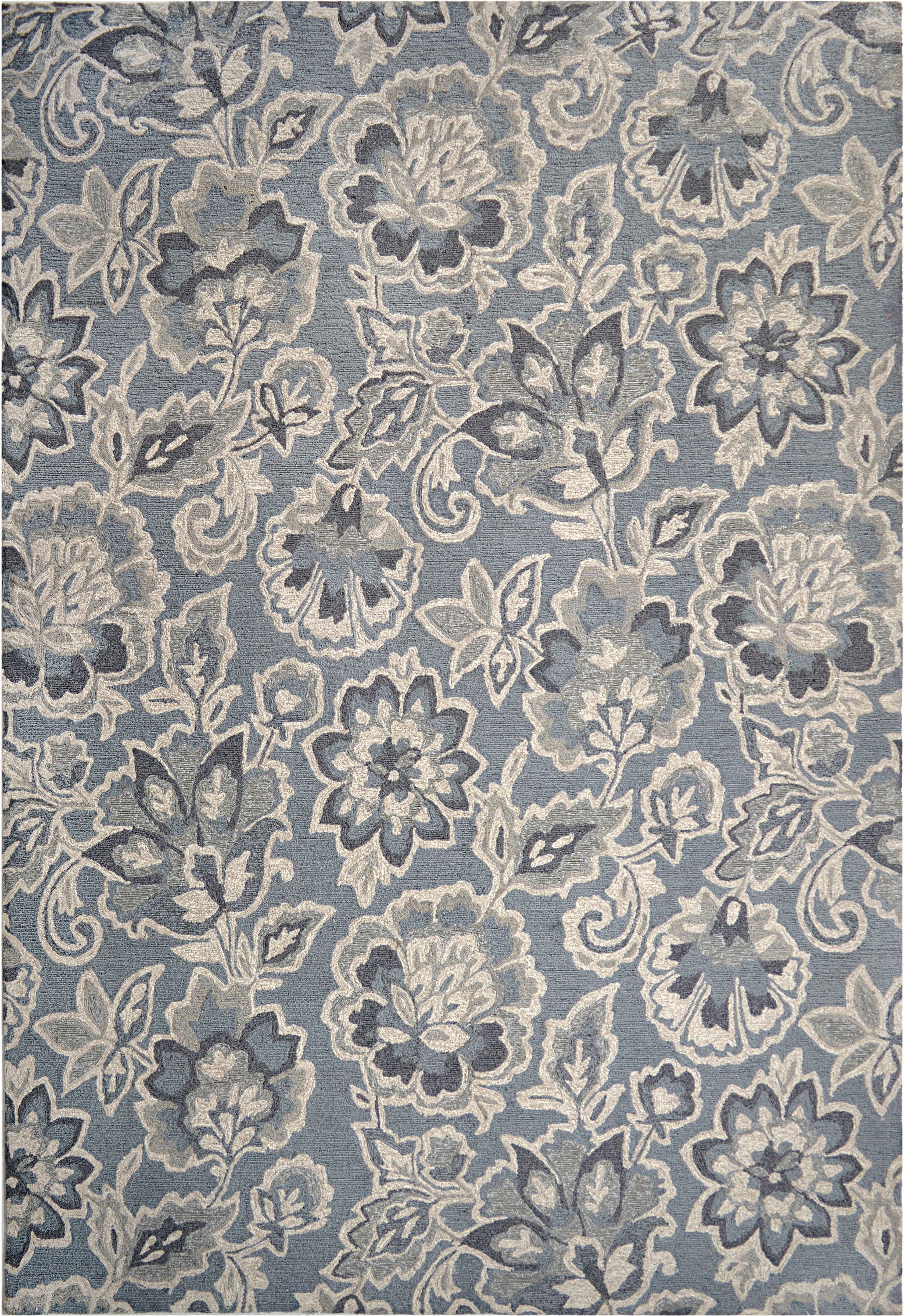 allen + roth Milano 9 X 12 (ft) Neutral Grey Indoor/Outdoor Floral