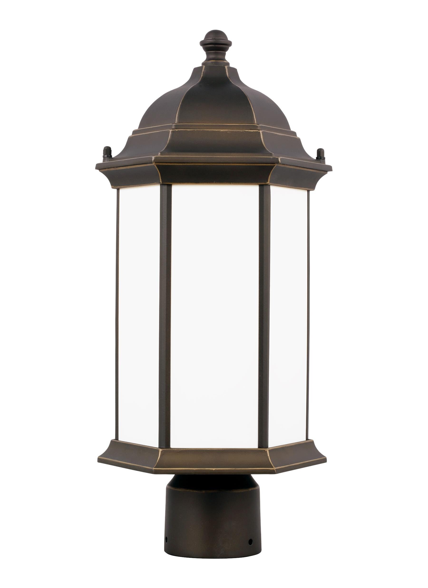Generation Lighting 8238651-71 Sevier 17.75-Inches H Antique Bronze Hardwired Incandescent Post light