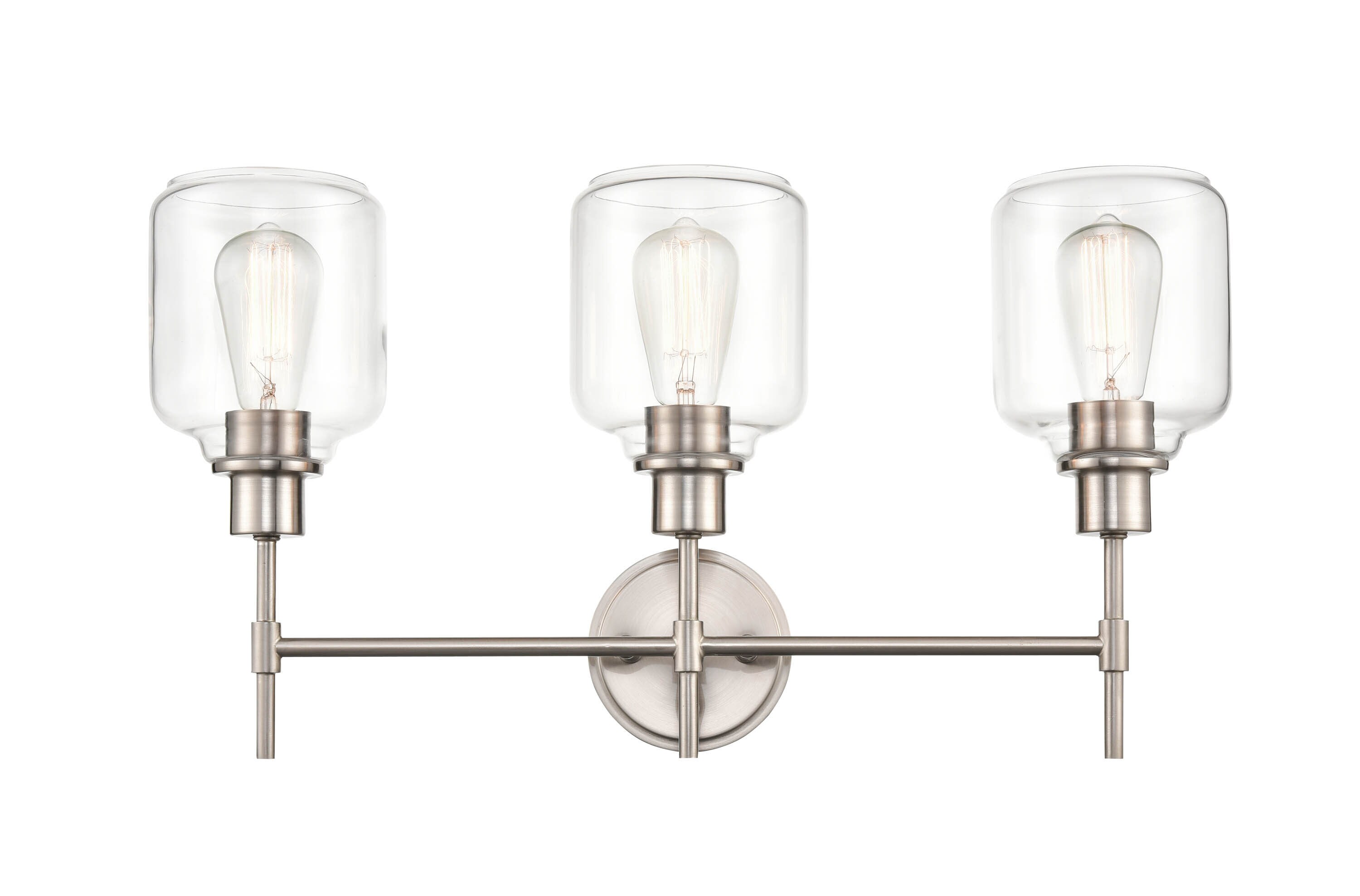 Millennium Lighting Asheville 25in 3Light Satin Nickel Led; Modern