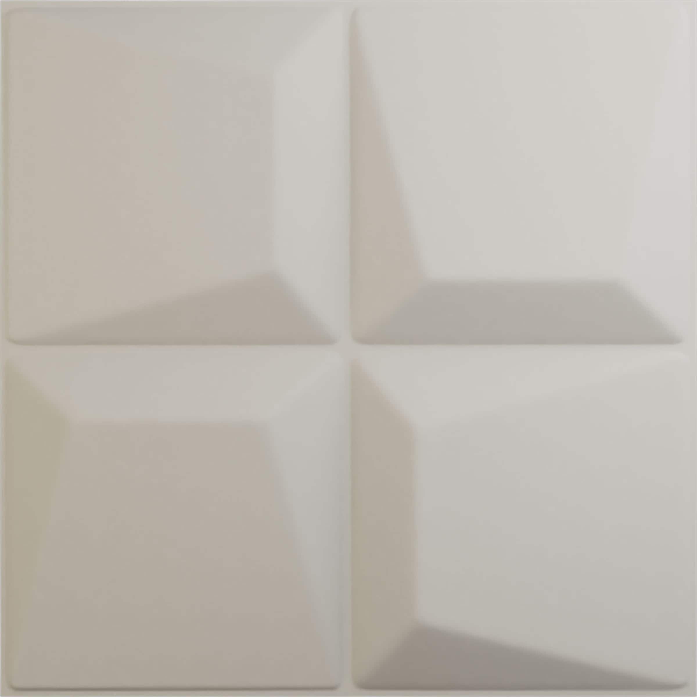Ekena Millwork WP20X20TEGBW-CASE-12 19-5/8-in x 19-5/8-in Embossed Paintable/Stainable White PVC Wall Panel ( 12 -Pack, Covers 32.04 )