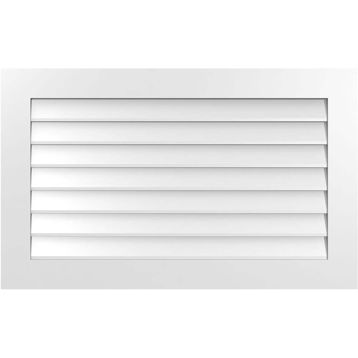 Ekena Millwork GVPVE42X2601SN 42-Inches x 26-Inches Off-white Rectangle PVC Gable Louver Vent