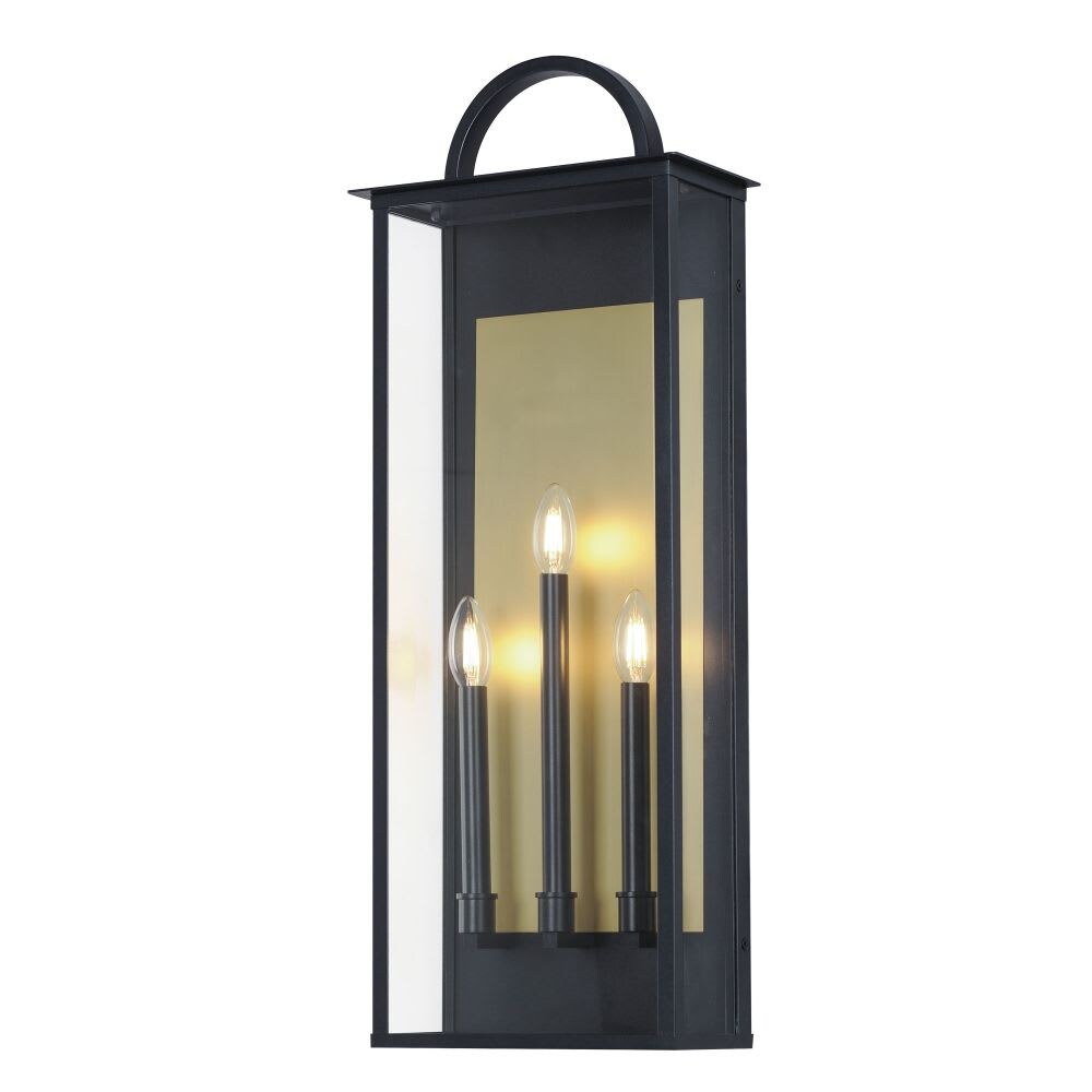 Maxim Lighting Manchester 3-Light Black Incandescent Outdoor Wall Light