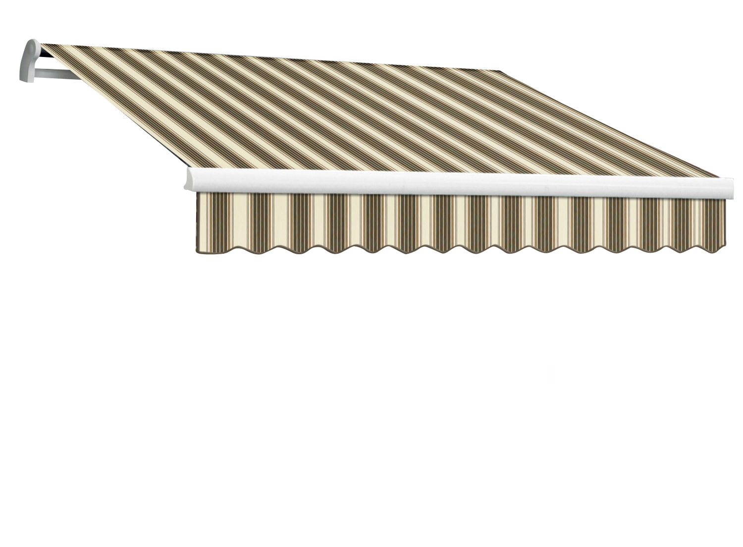 Awntech MM10-458-BRTW 96-in Wide x 84-in Projection x 8-in Height Fabric Striped Patio Awning