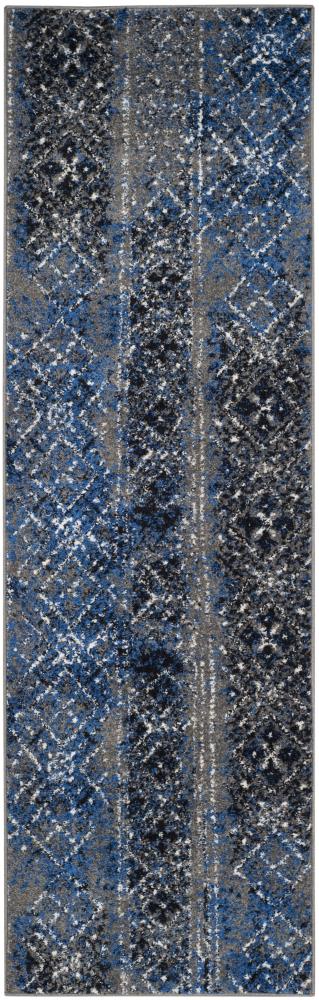 Safavieh ADR111G-218 Adirondack Winston 2 x 18 (ft) Loomed Polypropylene Silver/Multi Rectangular Indoor Abstract Moroccan Runner rug