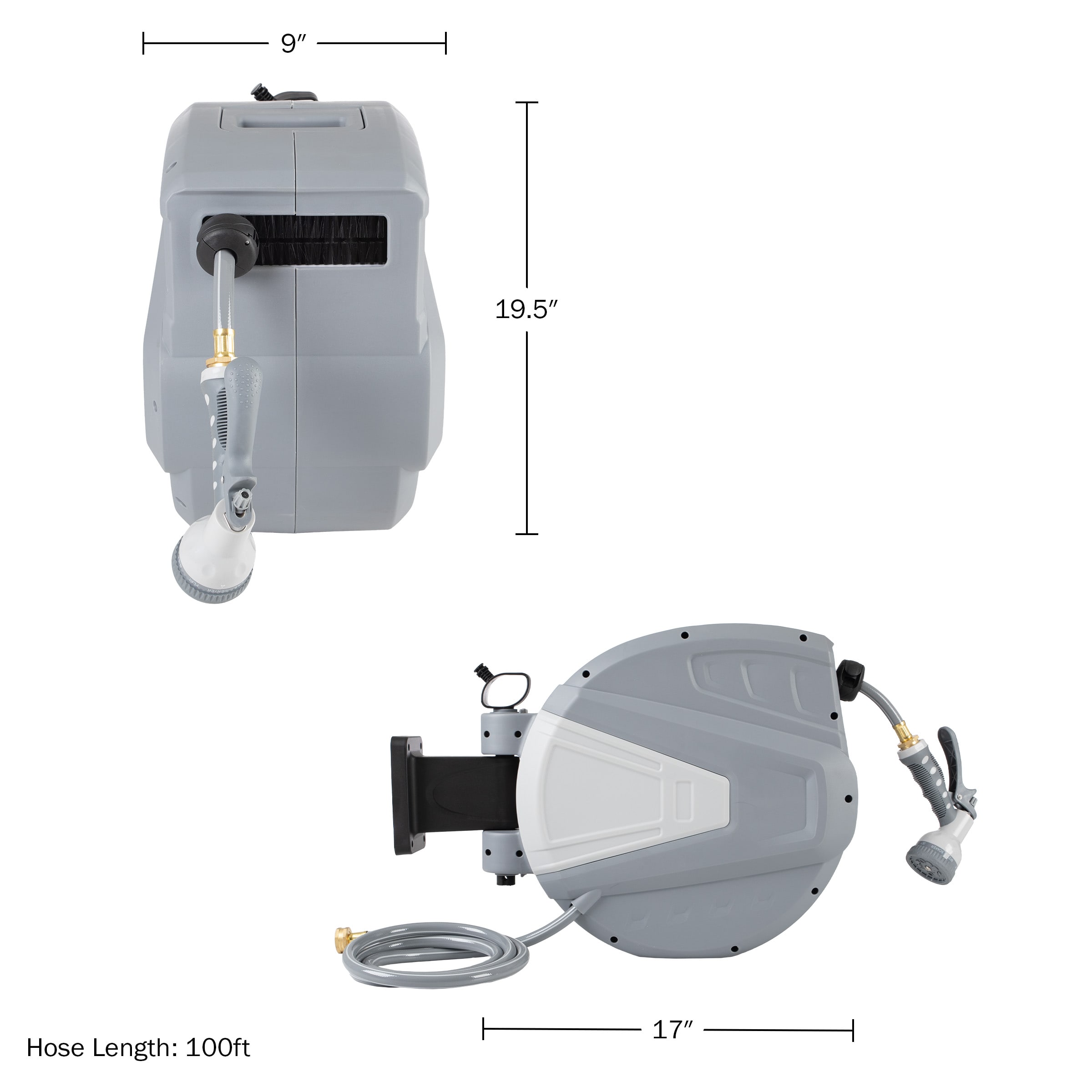 SKUSHOPS Automatic Retractable Water Hose Reel Wall Mounted 32.8+3.3