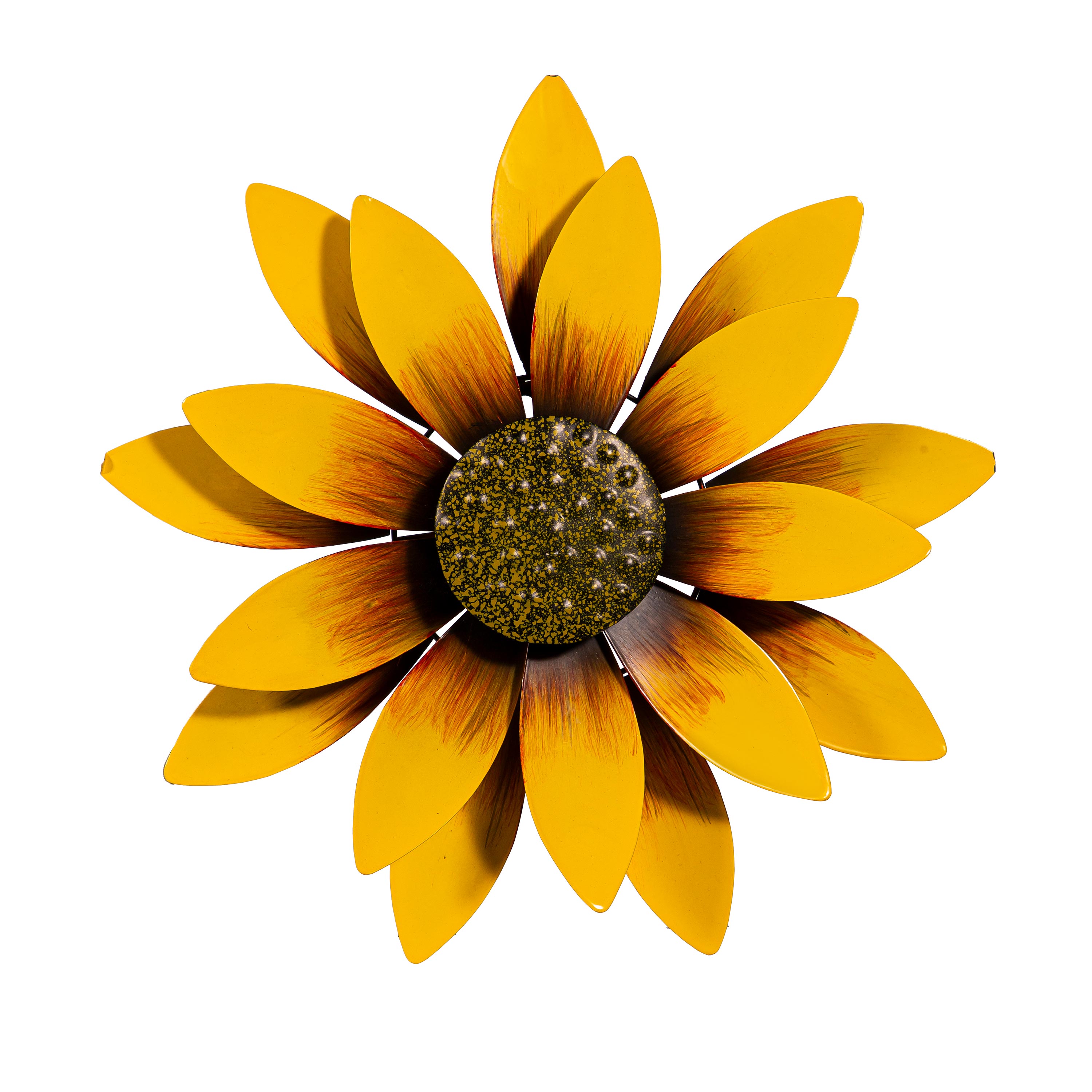 Evergreen 47M5762 Yellow Steel Floral Wind Spinner