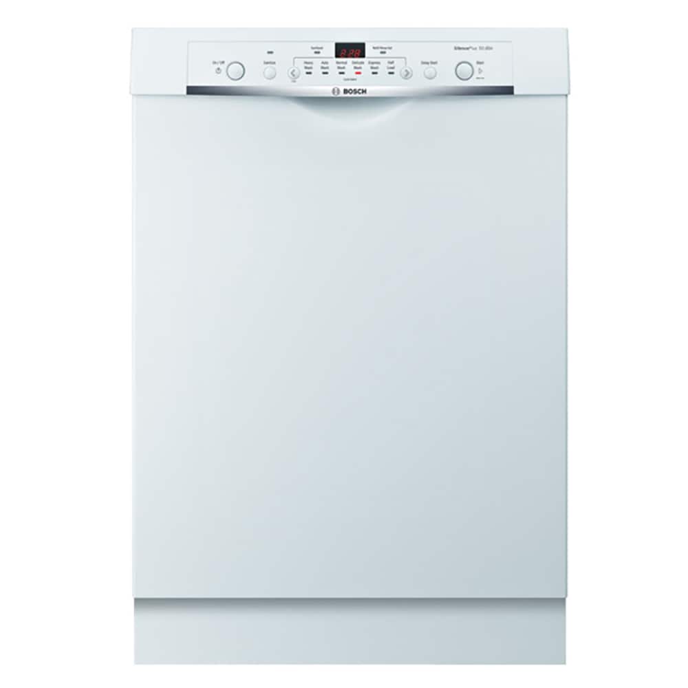 Ascenta Series Front Control 24-in Built-In Dishwasher (White), 50-dBA Stainless Steel | - Bosch SHE3AR72UC