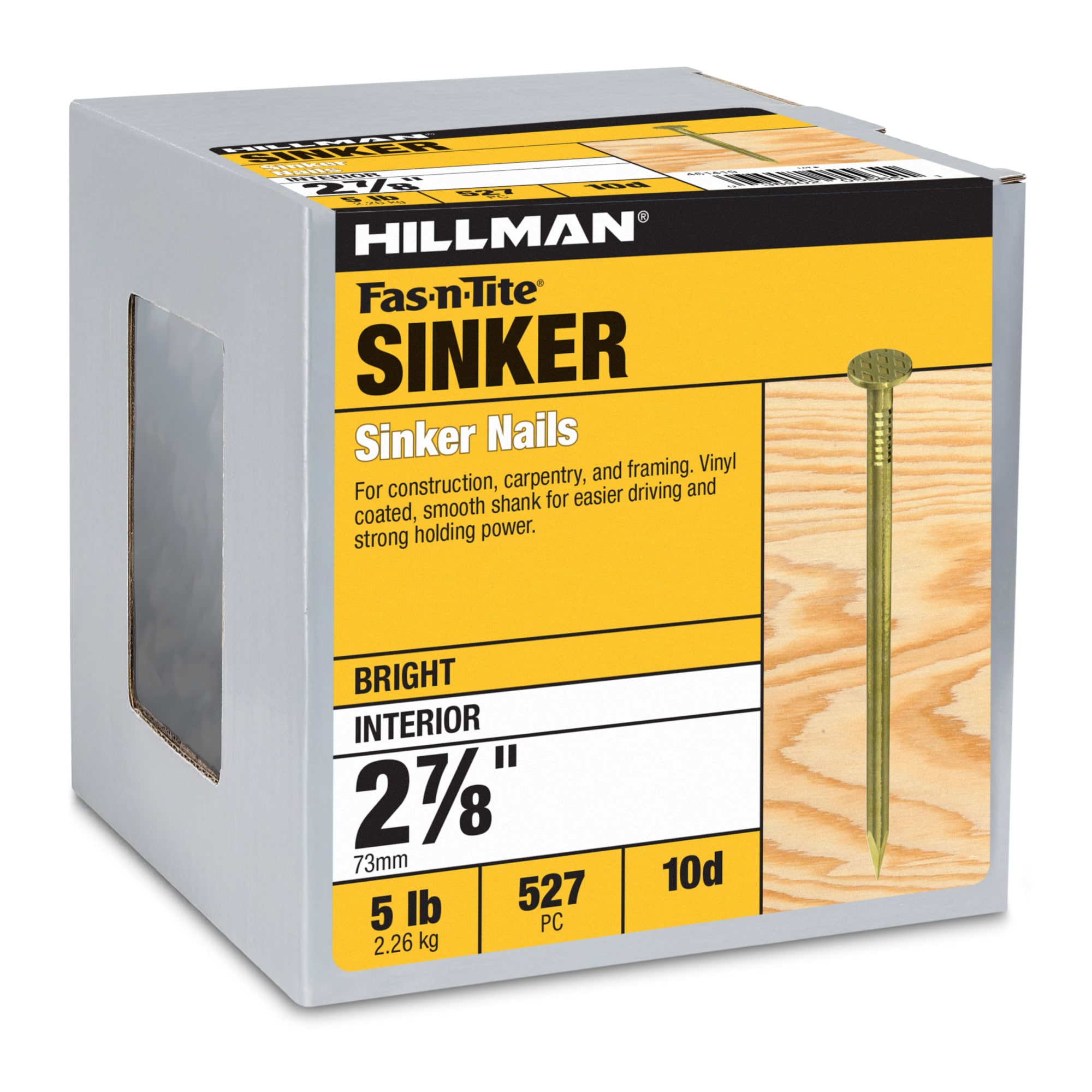 Fas-n-Tite 2-7/8-in Vinyl-coated Smooth Shank Sinker Nails (527