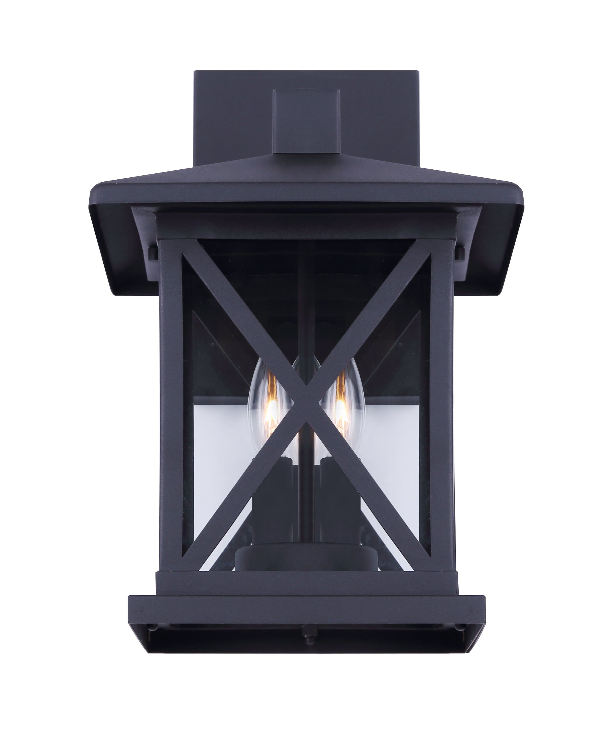 Canarm Ltd. IOL403BK Elm 3 -Light 15.5-in H Matte Black Hardwired Outdoor Wall Light